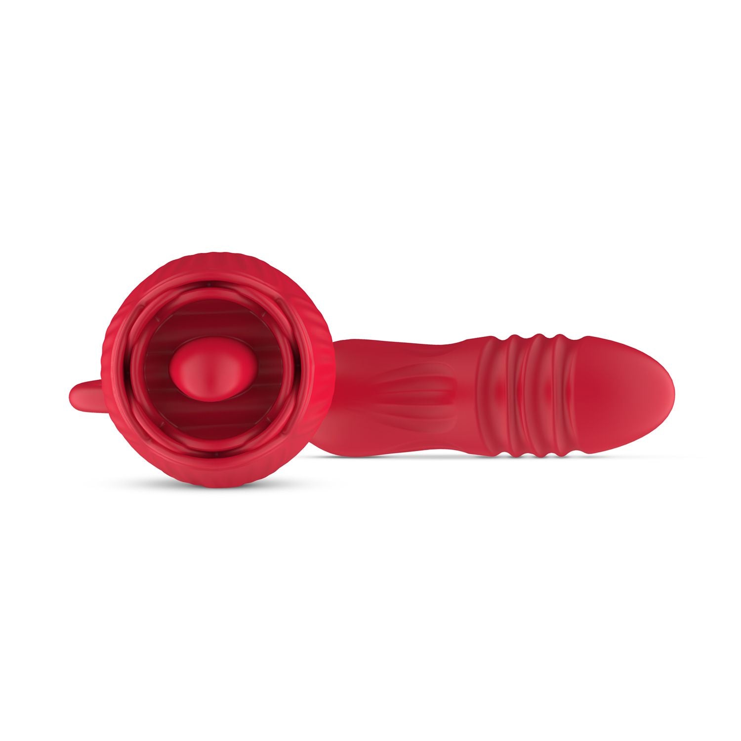 Teazers Roos Vibrator met Stotende Dildo