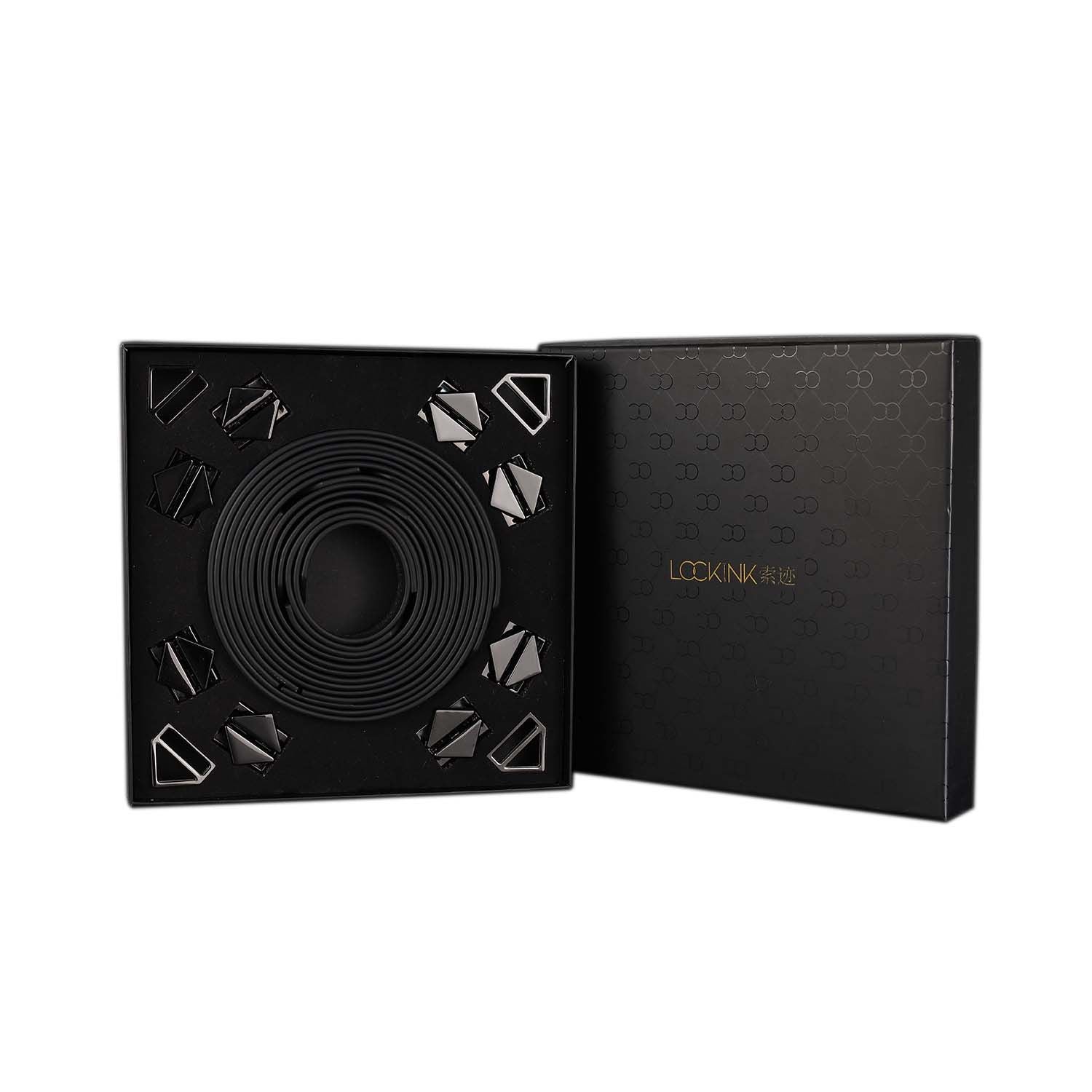 LOCKINK - 8-Bondage-Riemen Restrain Set - zwart