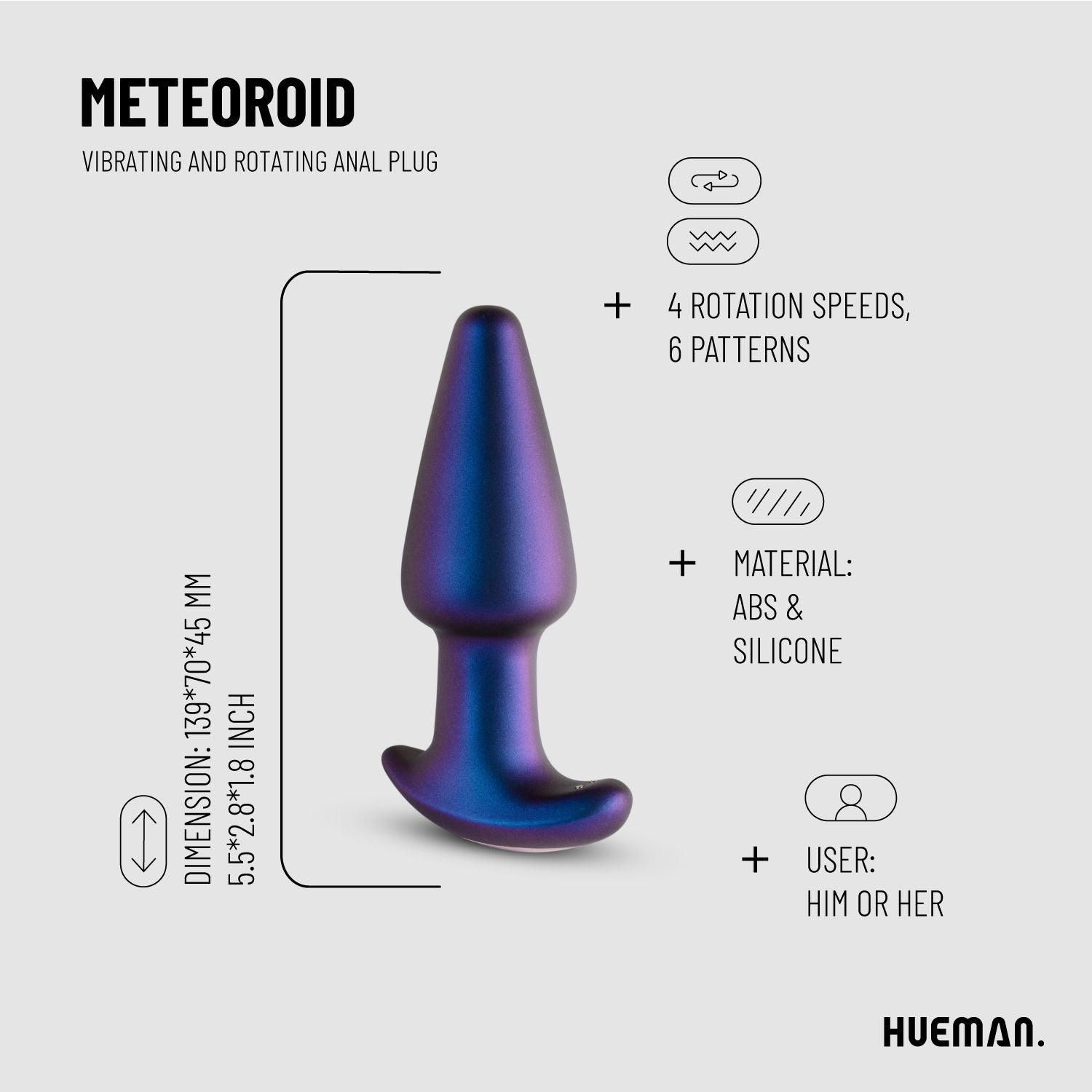 Hueman - Meteoroid Rimmende Anale Plug