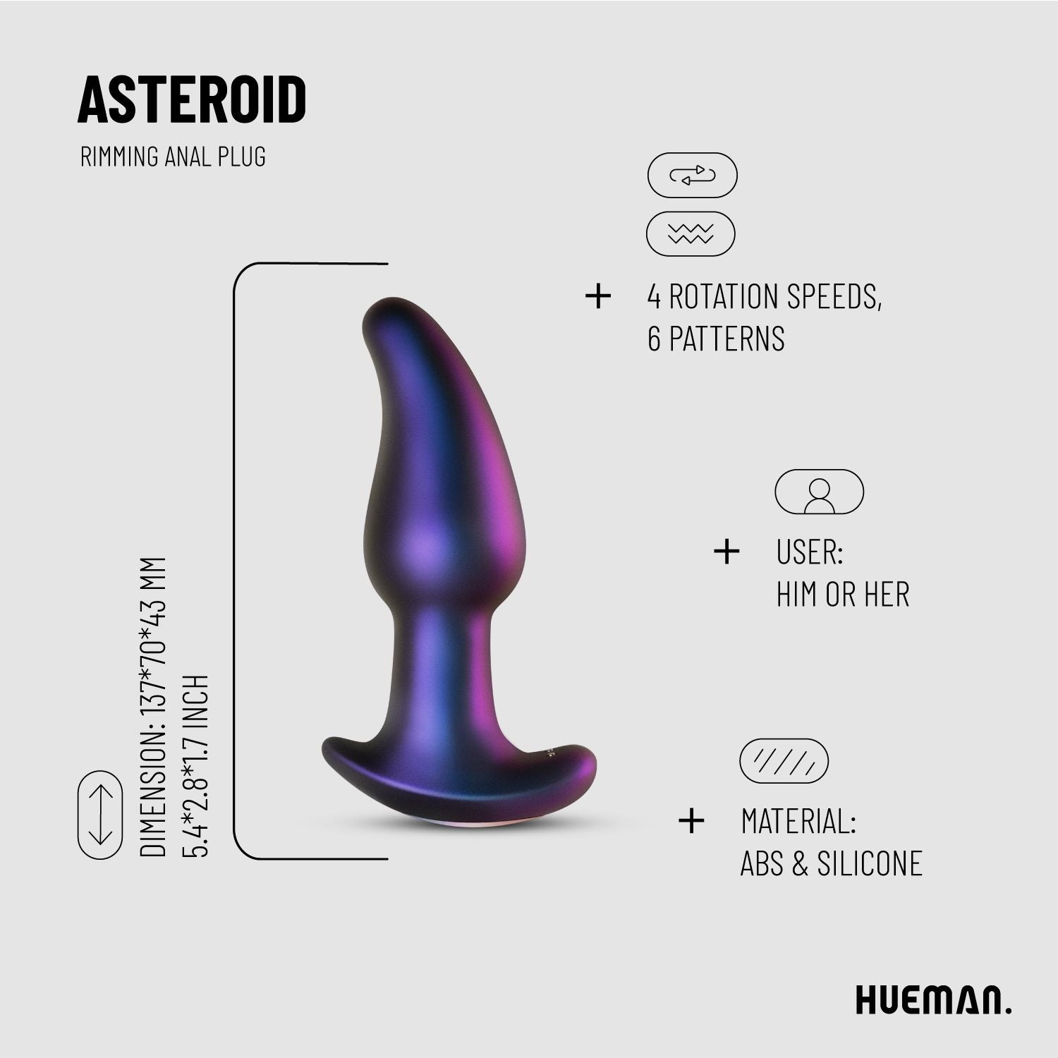 Hueman - Asteroïde Rimmende Anale Plug