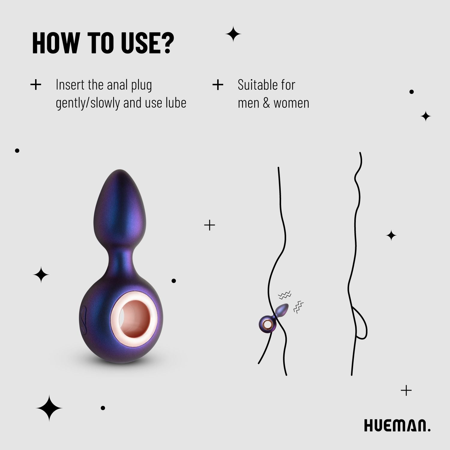 Hueman - Deep Space Vibrerende anaalplug