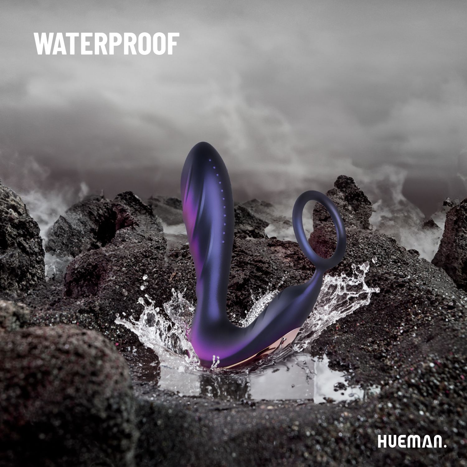 Hueman - Zwart gat anaal vibrator met cockring