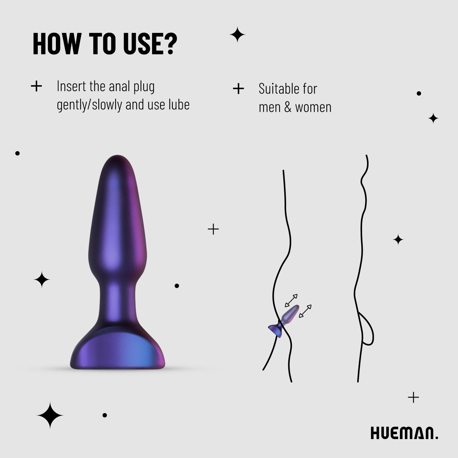 Hueman - Space Force Vibrerende en krachtige buttplug