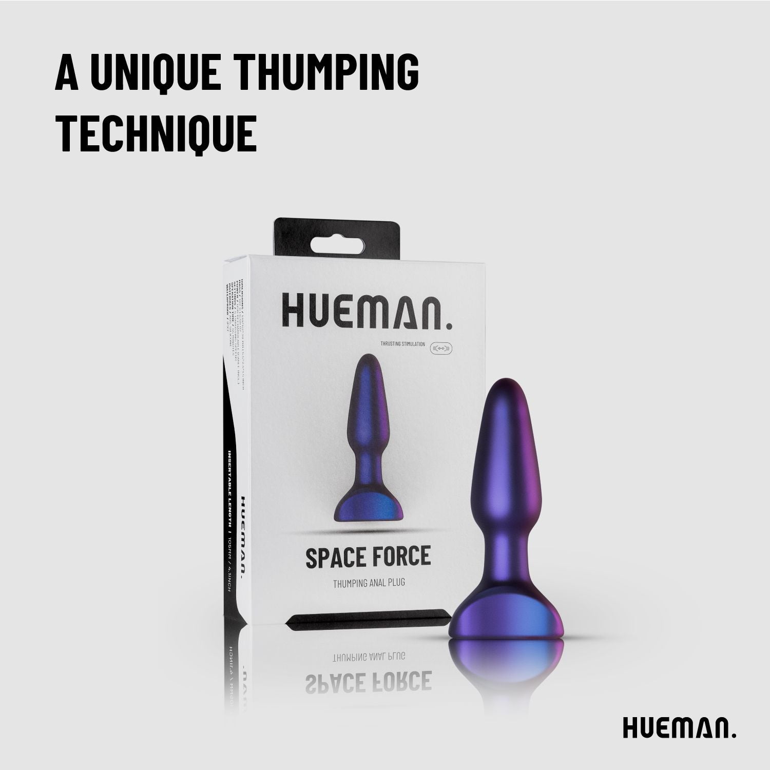 Hueman - Space Force Vibrerende en krachtige buttplug