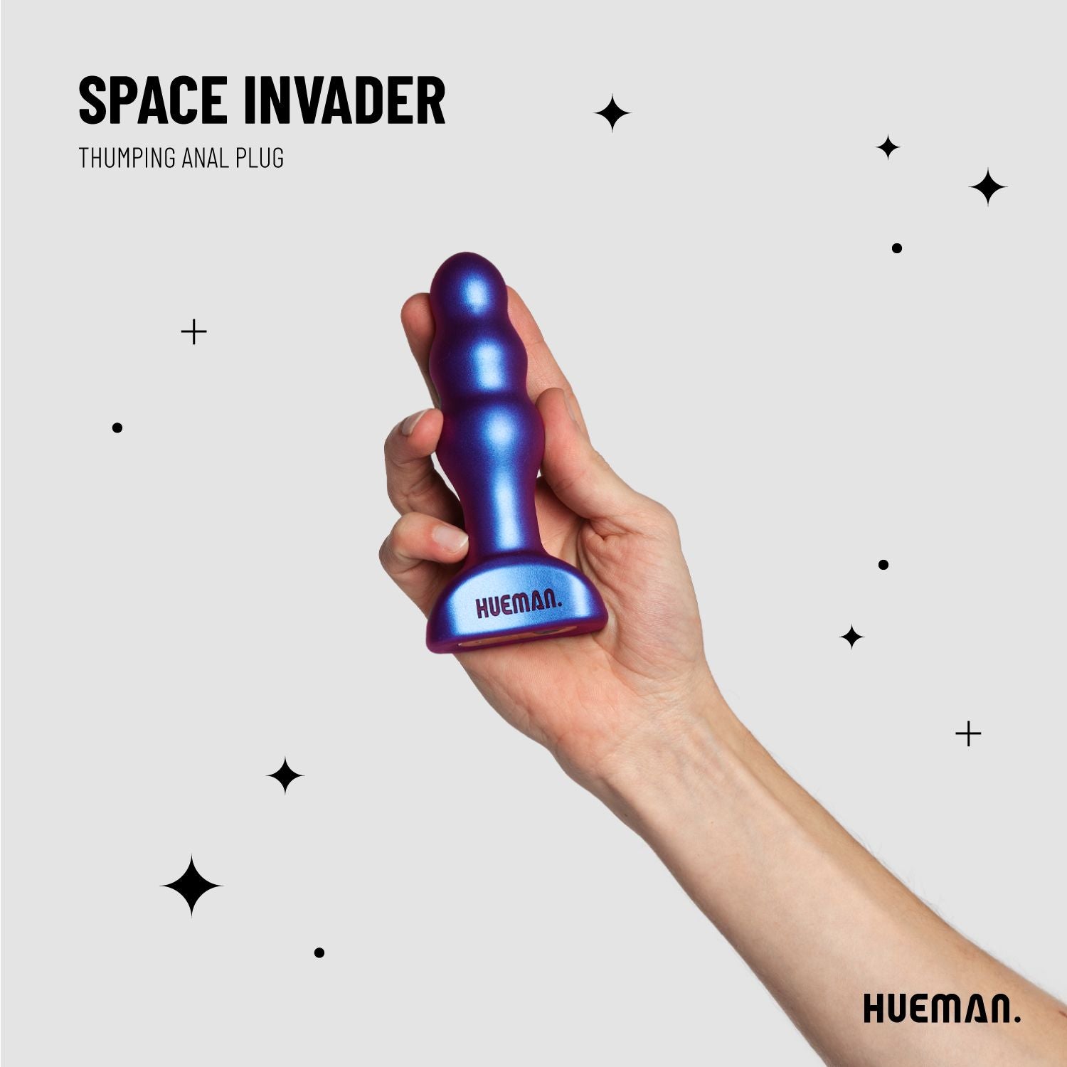 Hueman - Space Invader Vibrerende en krachtige buttplug