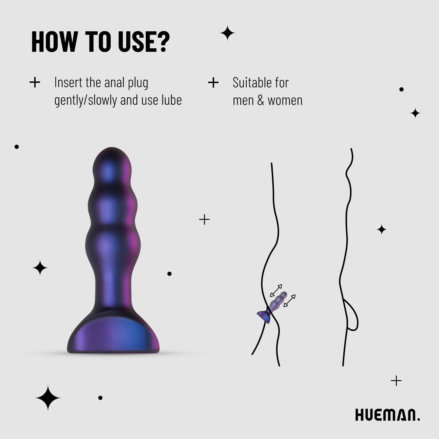 Hueman - Space Invader Vibrerende en krachtige buttplug