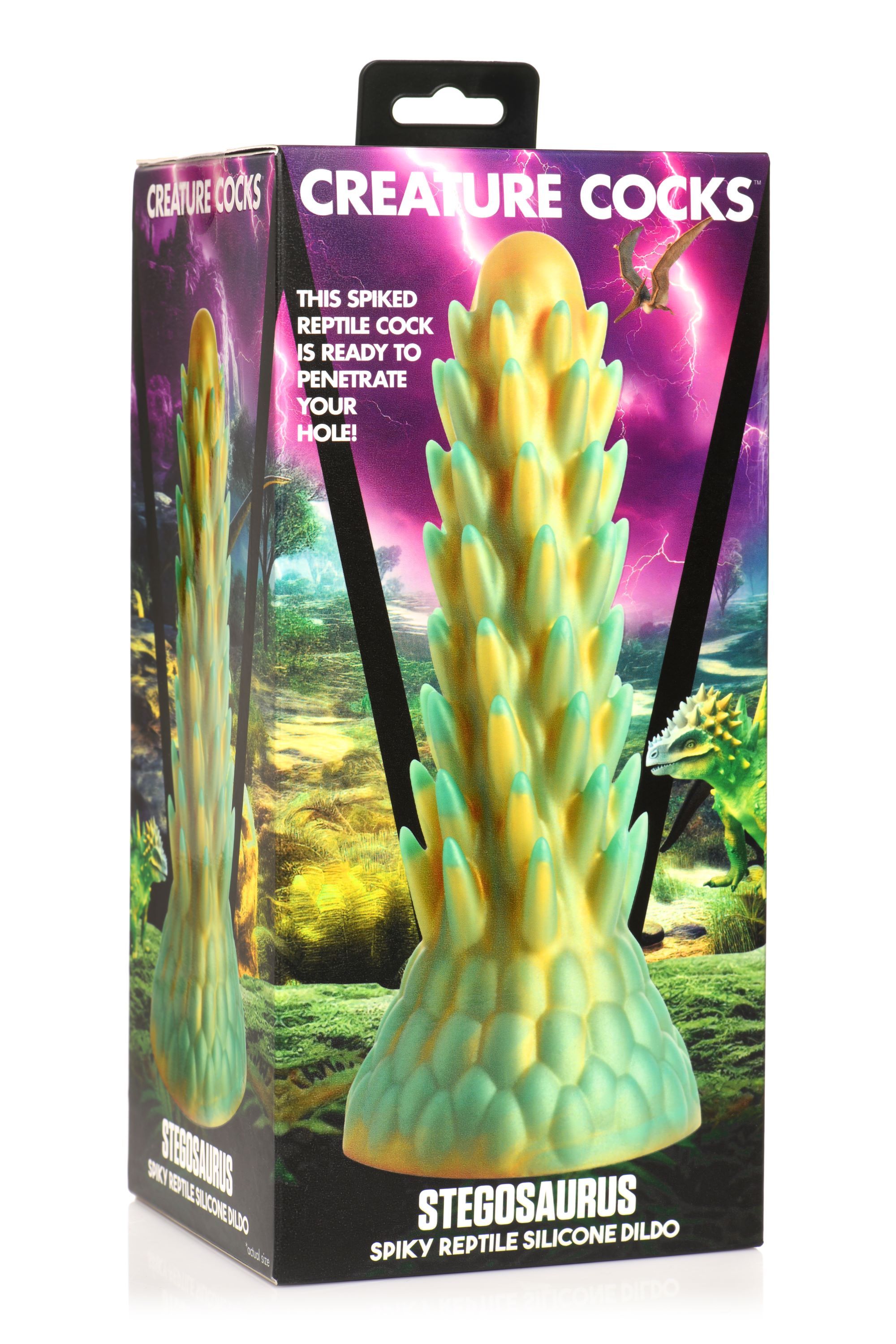 Stegosaurus Spiky Reptiel-dildo - Groen