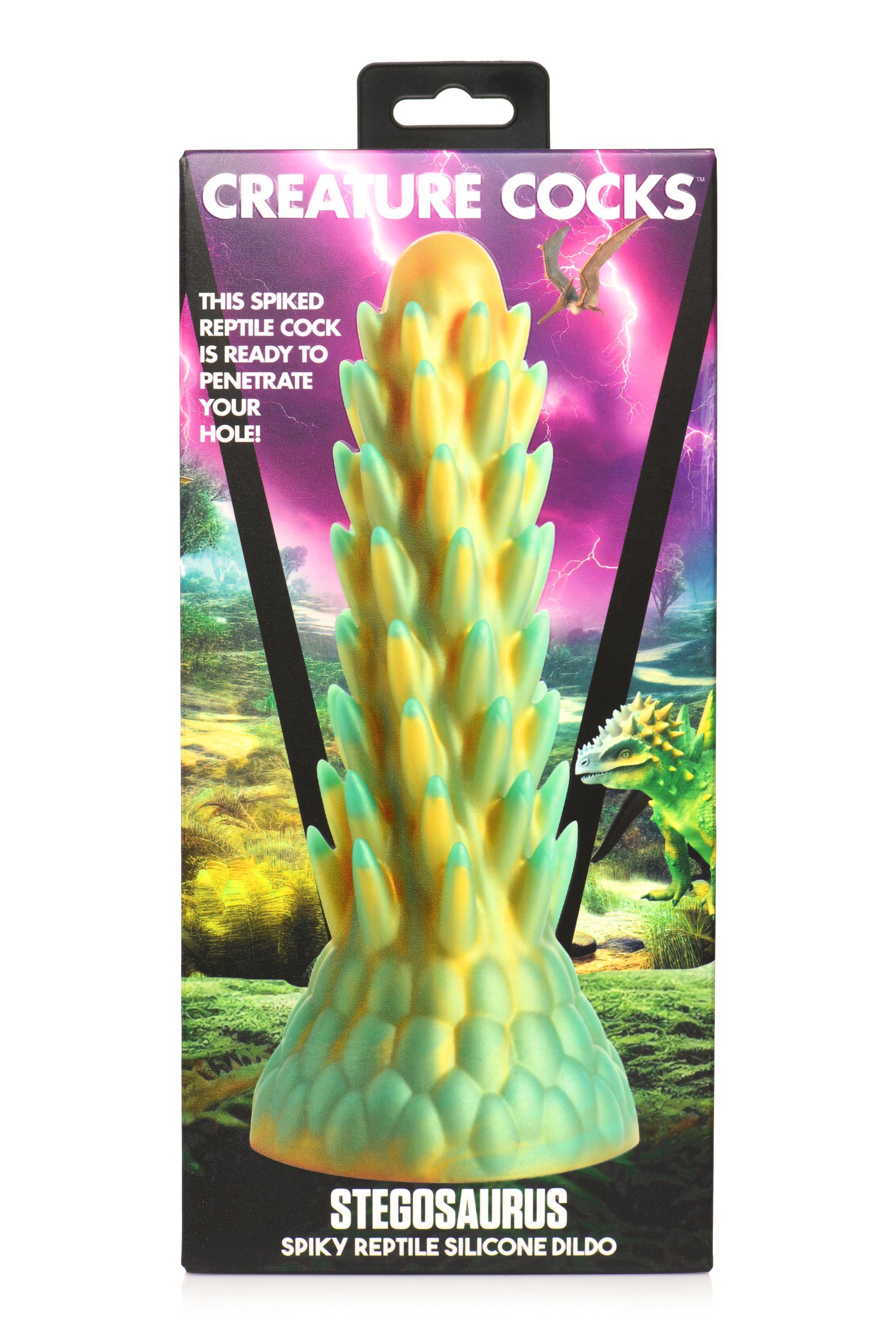 Stegosaurus Spiky Reptiel-dildo - Groen