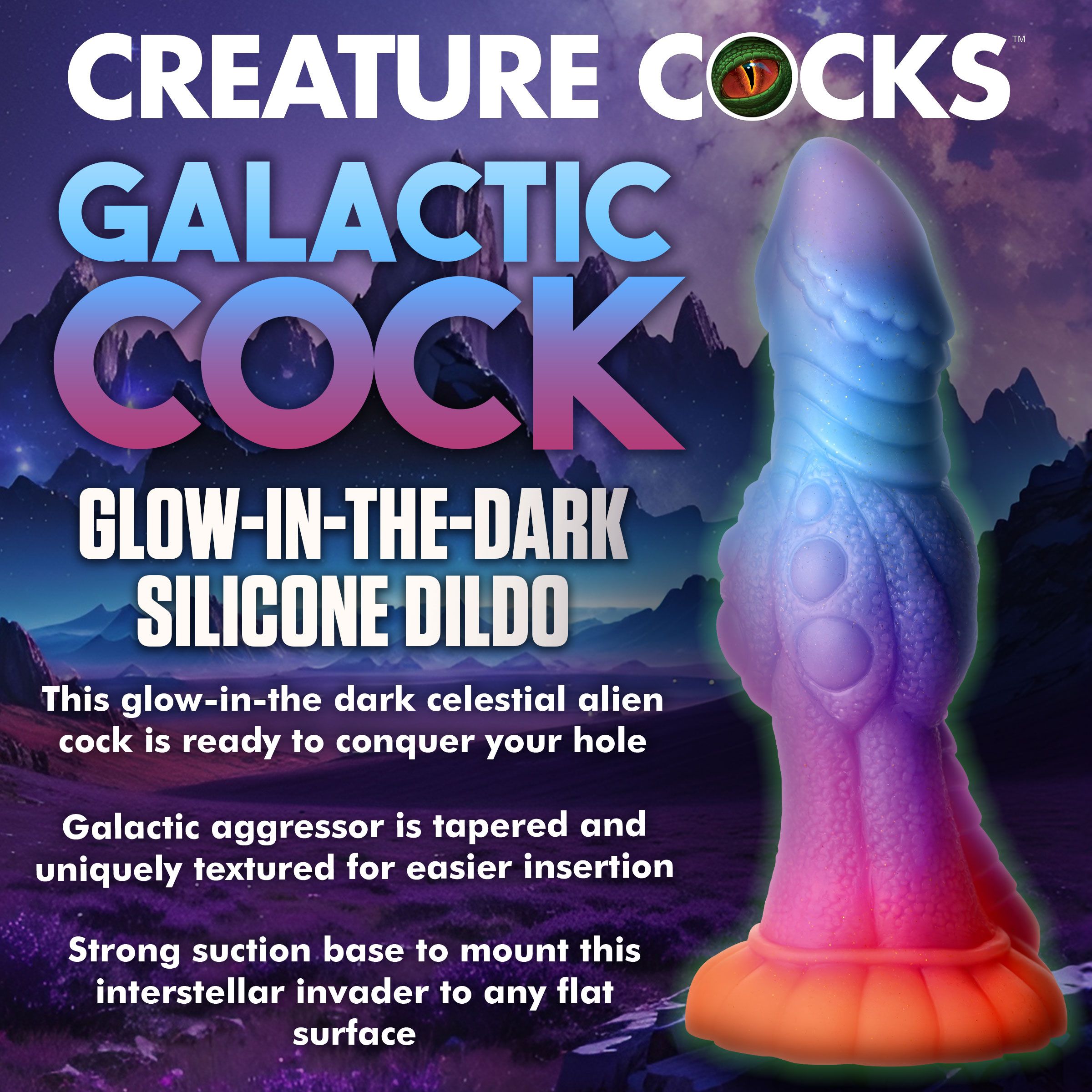 Glow-in-the-dark buitenaardse dildo