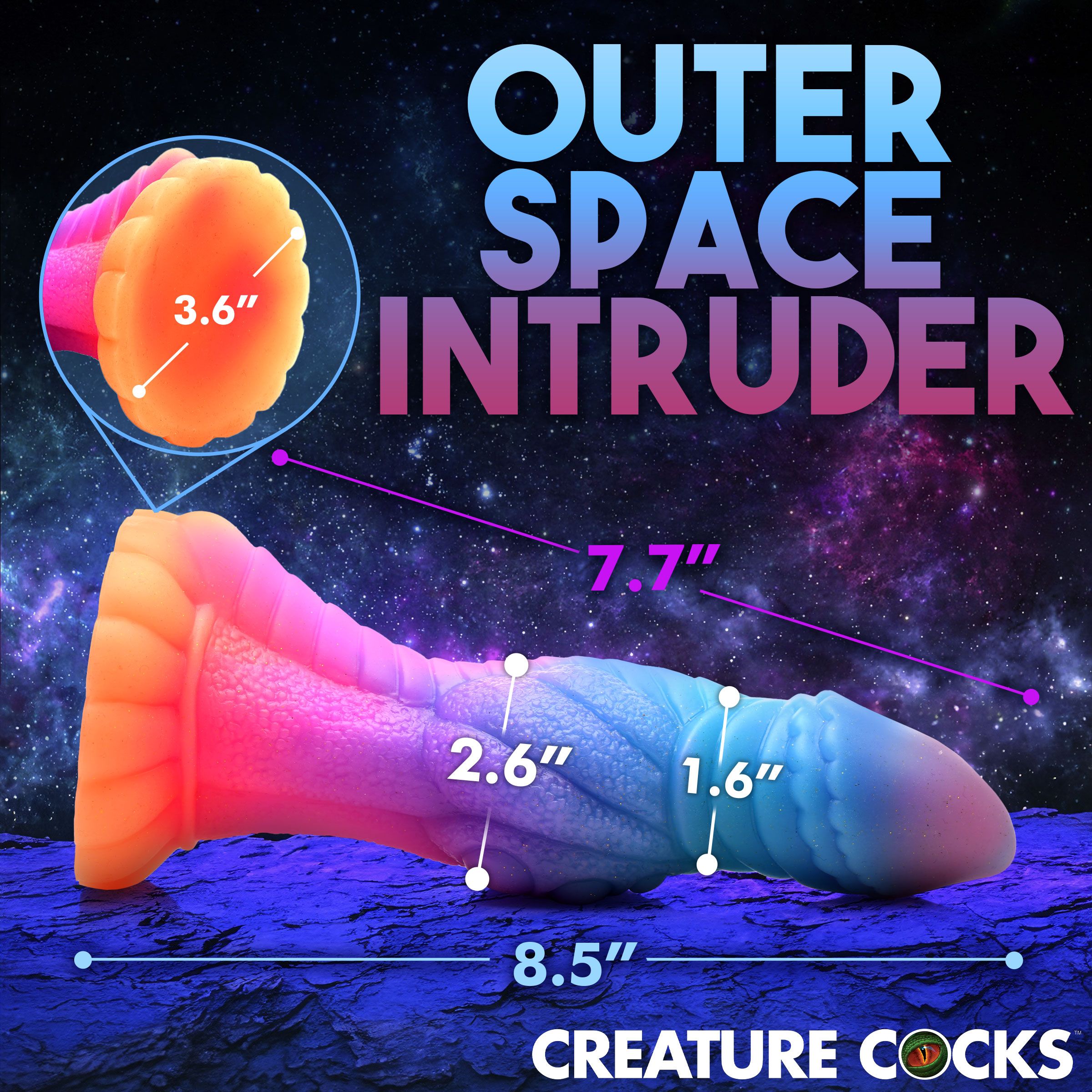 Glow-in-the-dark buitenaardse dildo