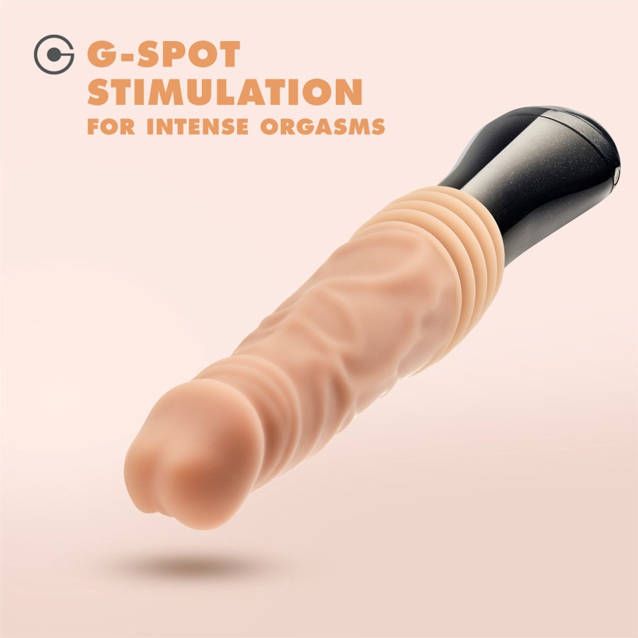 Dr. Skin Silicone - Dr. Knight - Stotende en Vibrerende Dildo - Beige