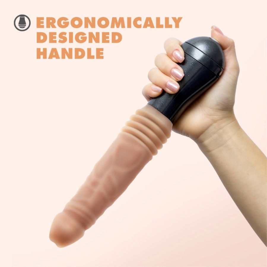 Dr. Skin Silicone - Dr. Knight - Stotende en Vibrerende Dildo - Beige