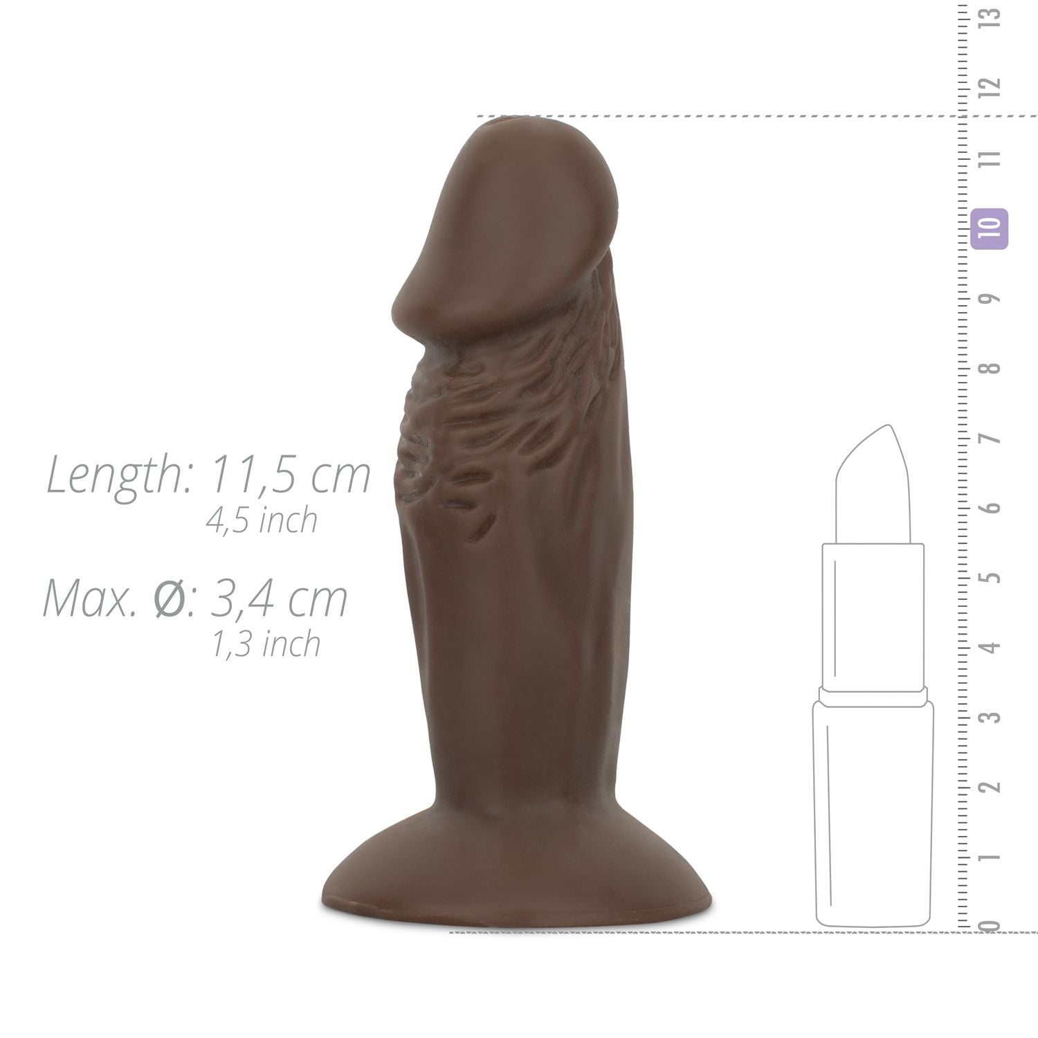 Charlie historische Dildo Met Zuignap - 11,5 cm