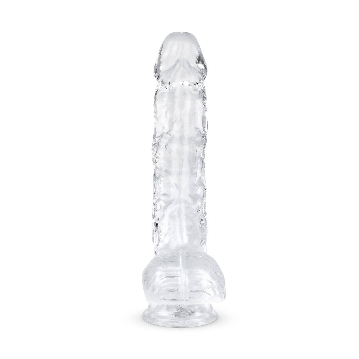 Jelly-dildo met ballen - 13,5 cm