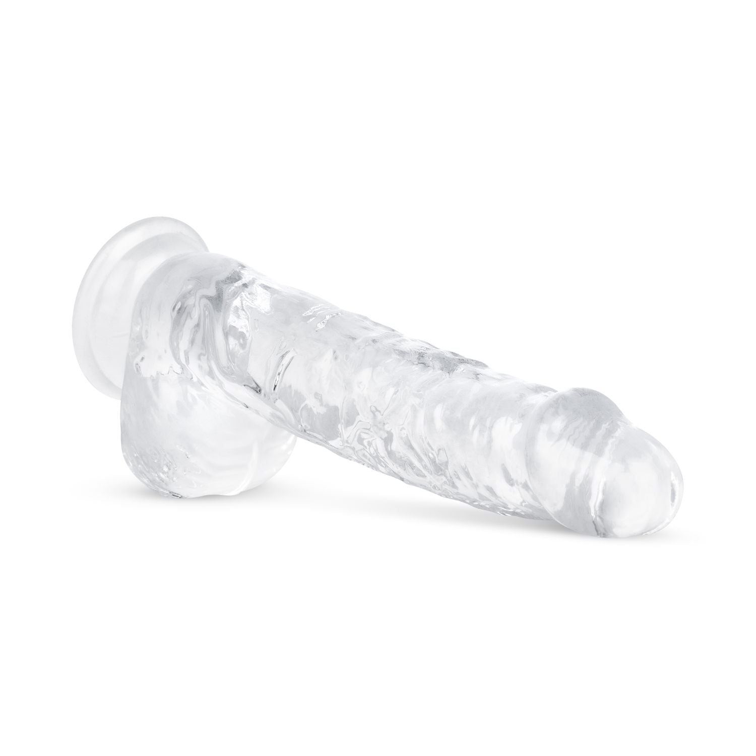 Jelly-dildo met ballen - 13,5 cm
