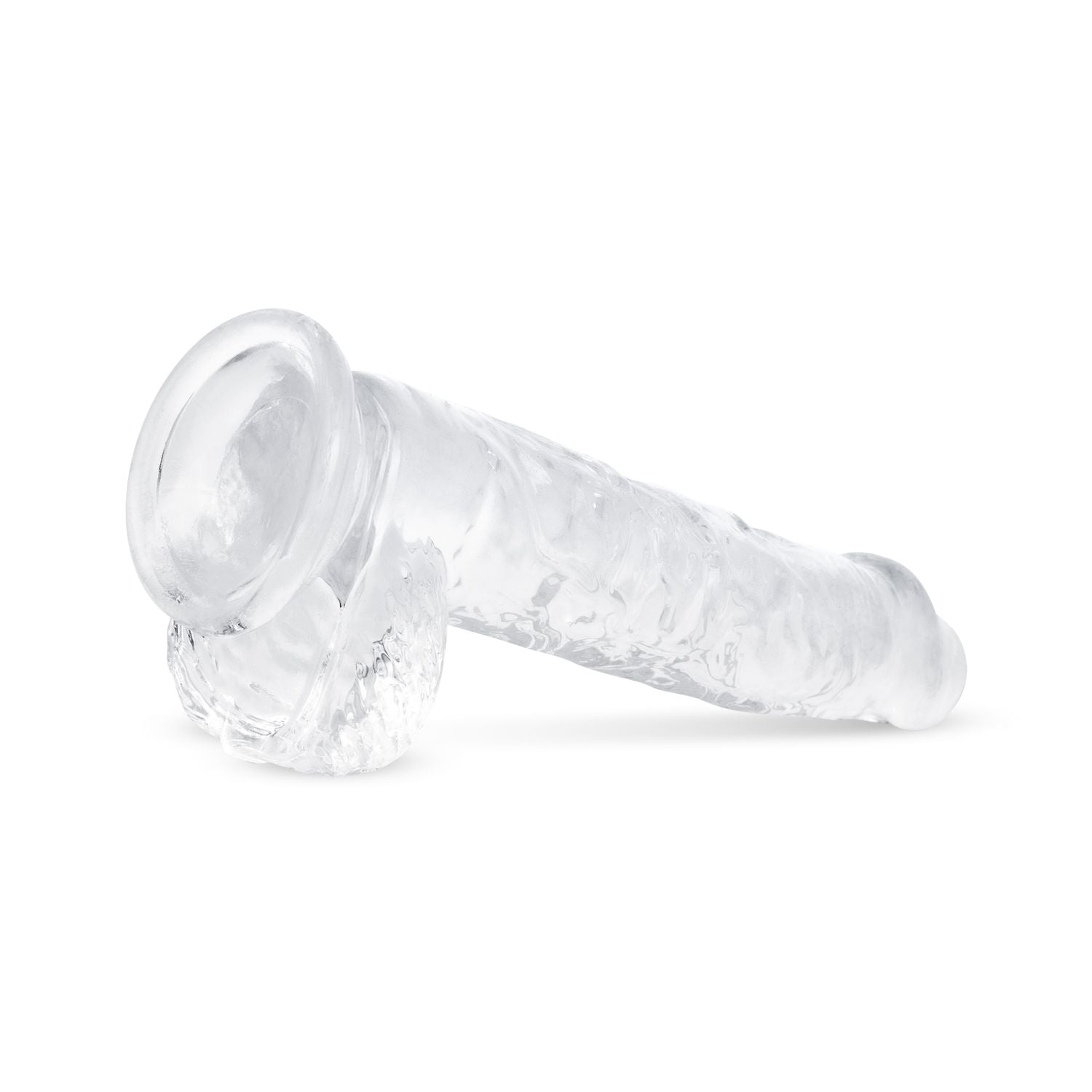 Jelly-dildo met ballen - 13,5 cm