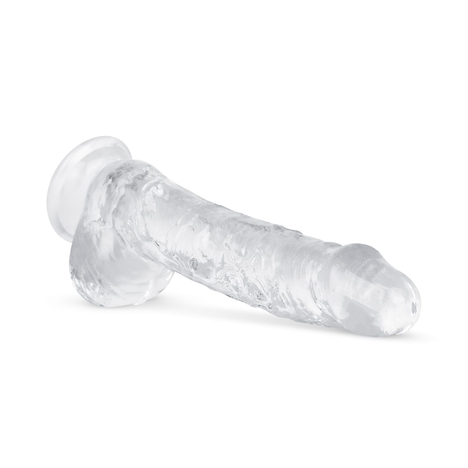 Jelly-dildo met ballen - 15 cm