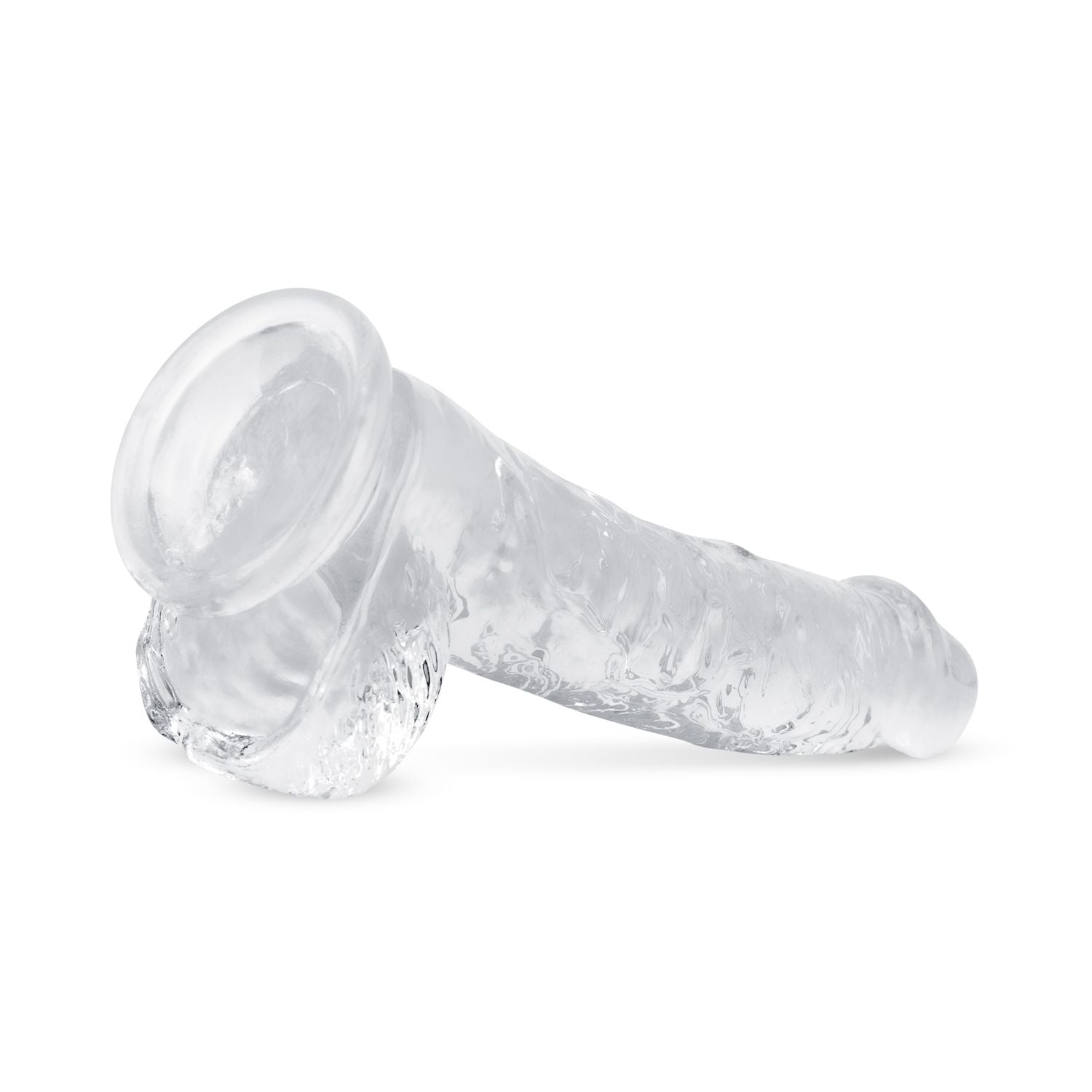 Jelly-dildo met ballen - 15 cm