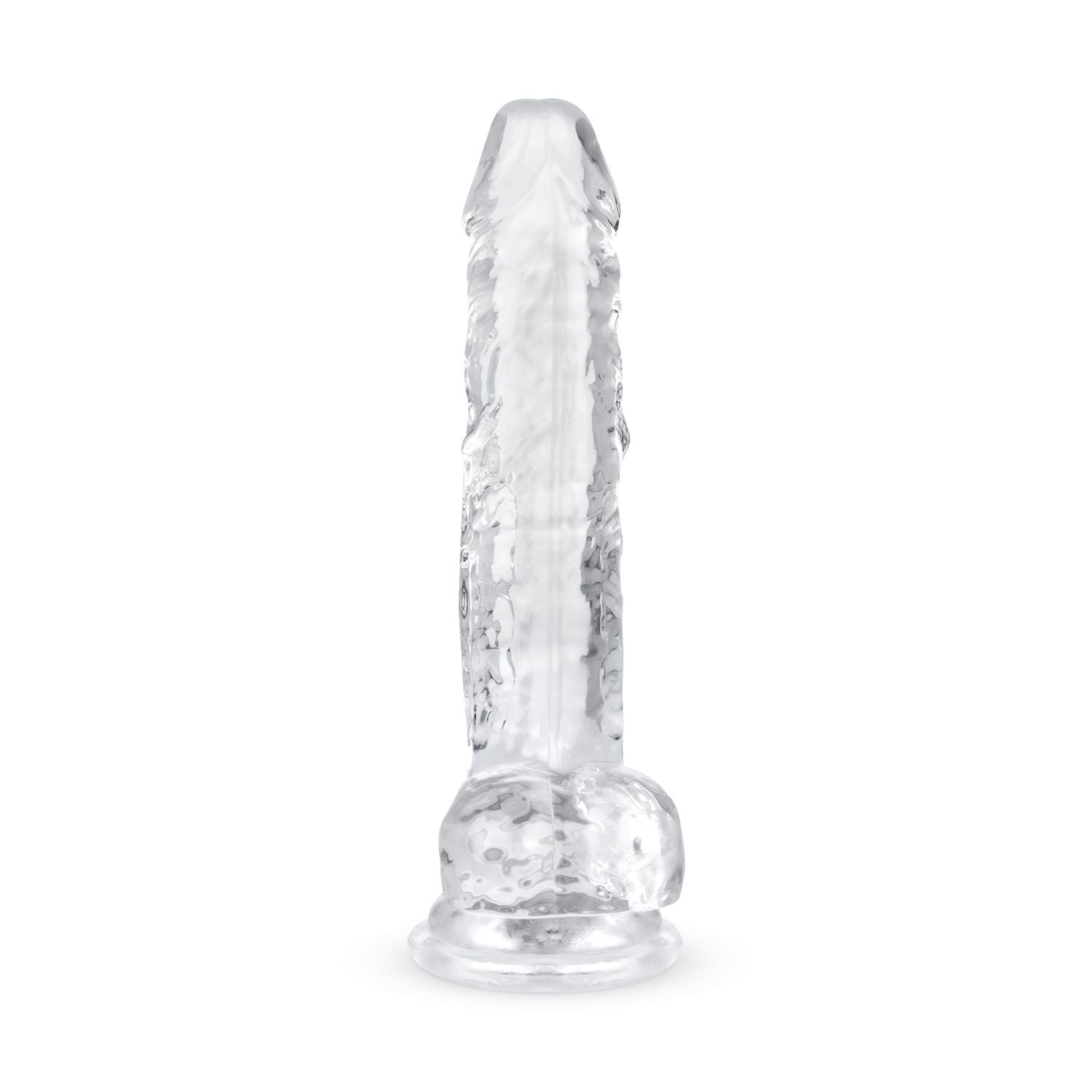 Jelly-dildo met ballen - 17 cm