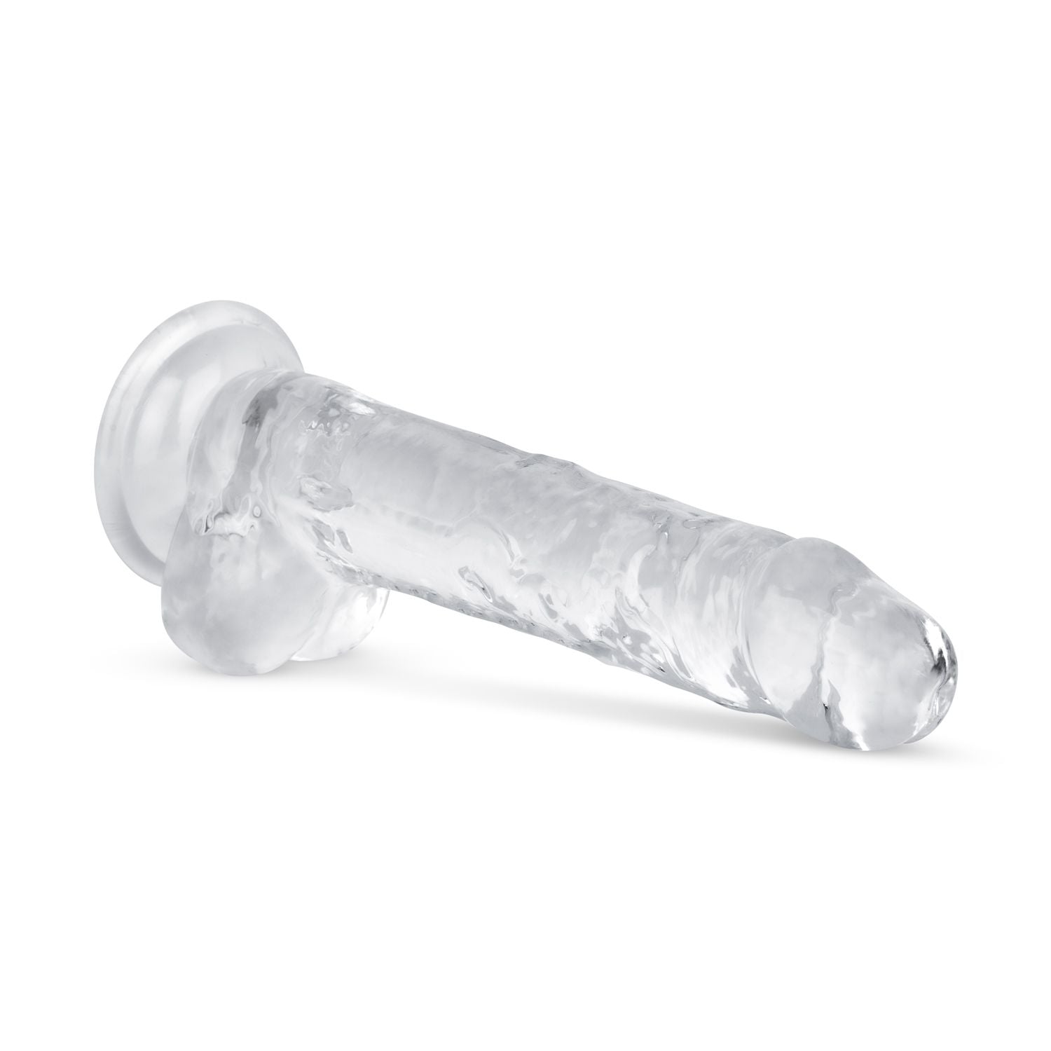 Jelly-dildo met ballen - 17 cm
