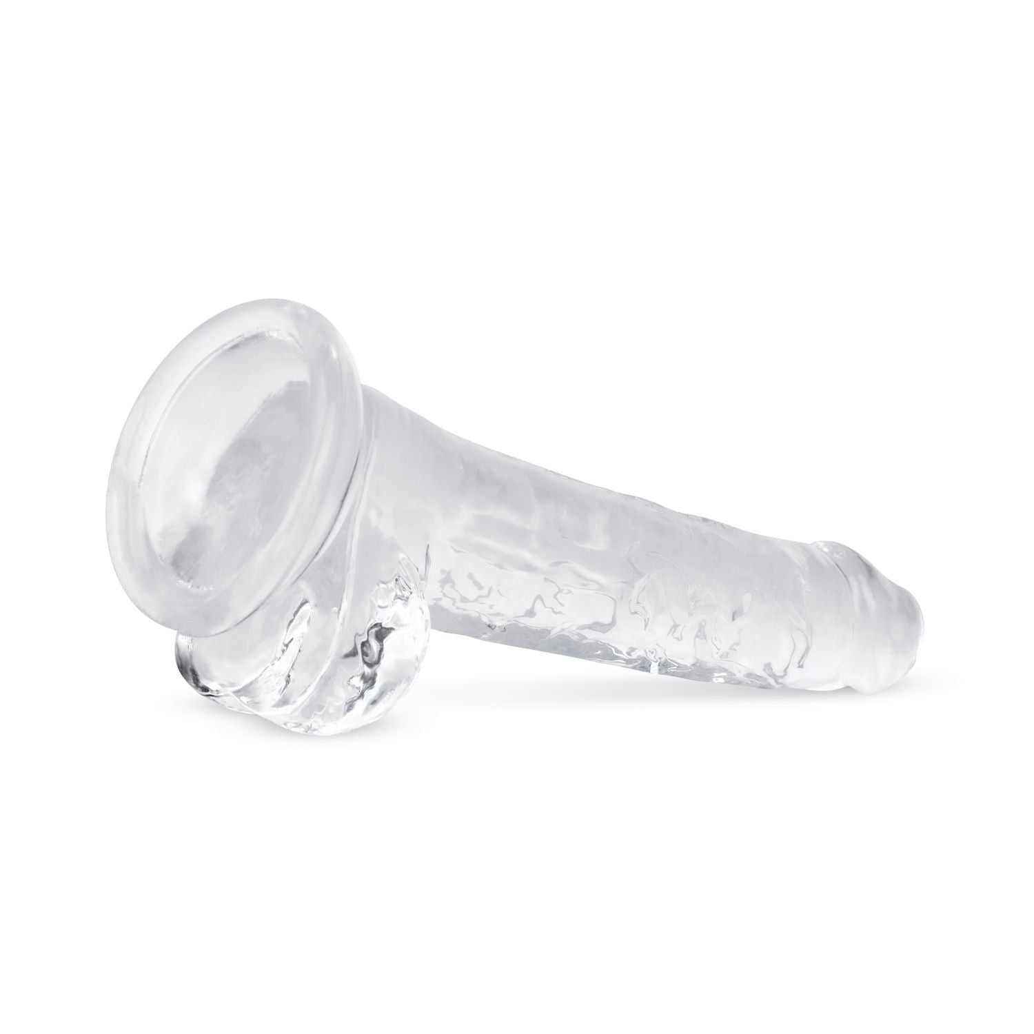 Jelly-dildo met ballen - 17 cm