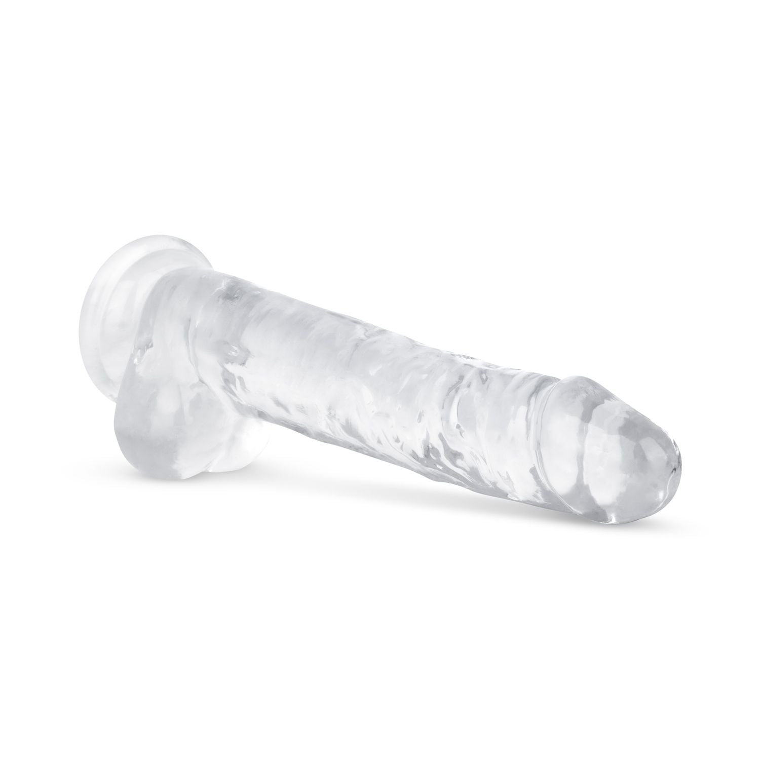Jelly-dildo met ballen - 19 cm