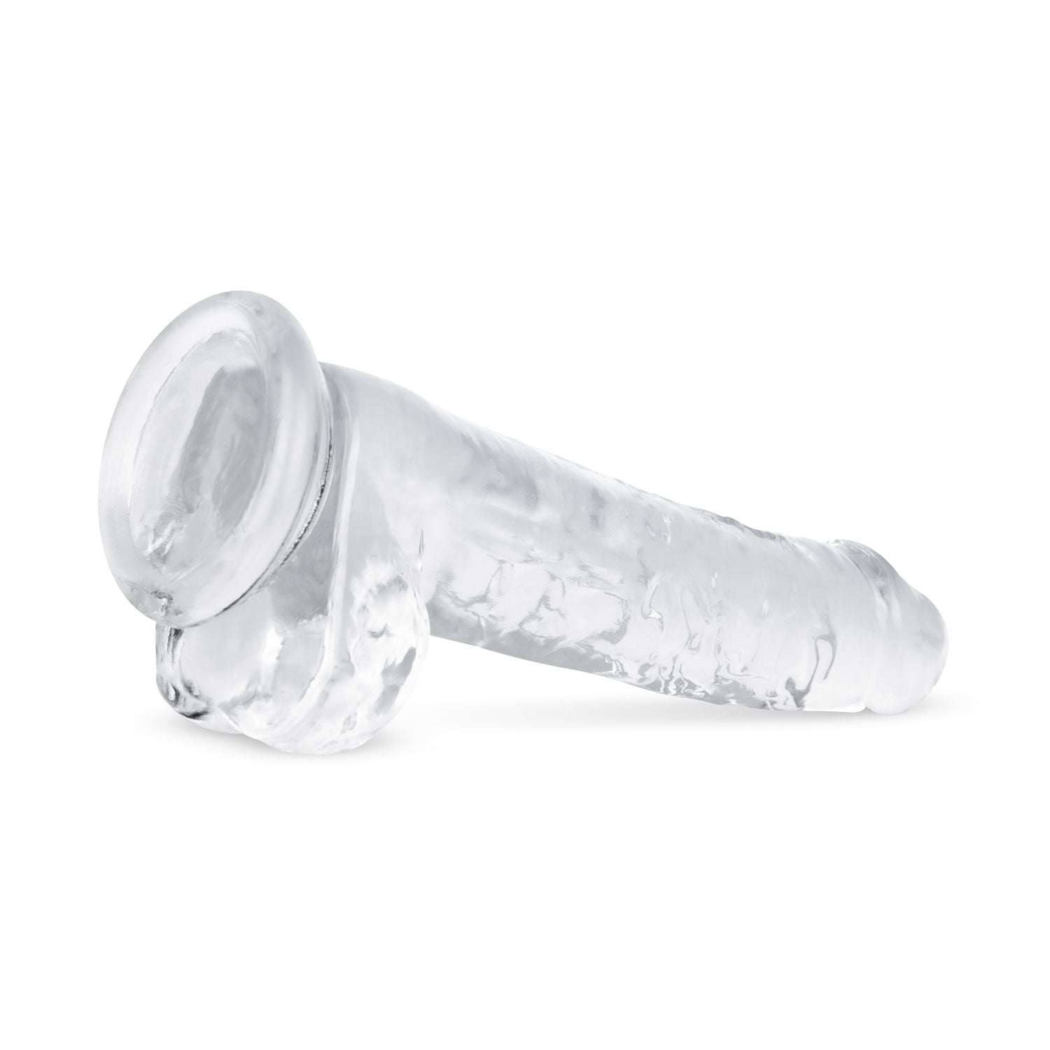 Jelly-dildo met ballen - 19 cm