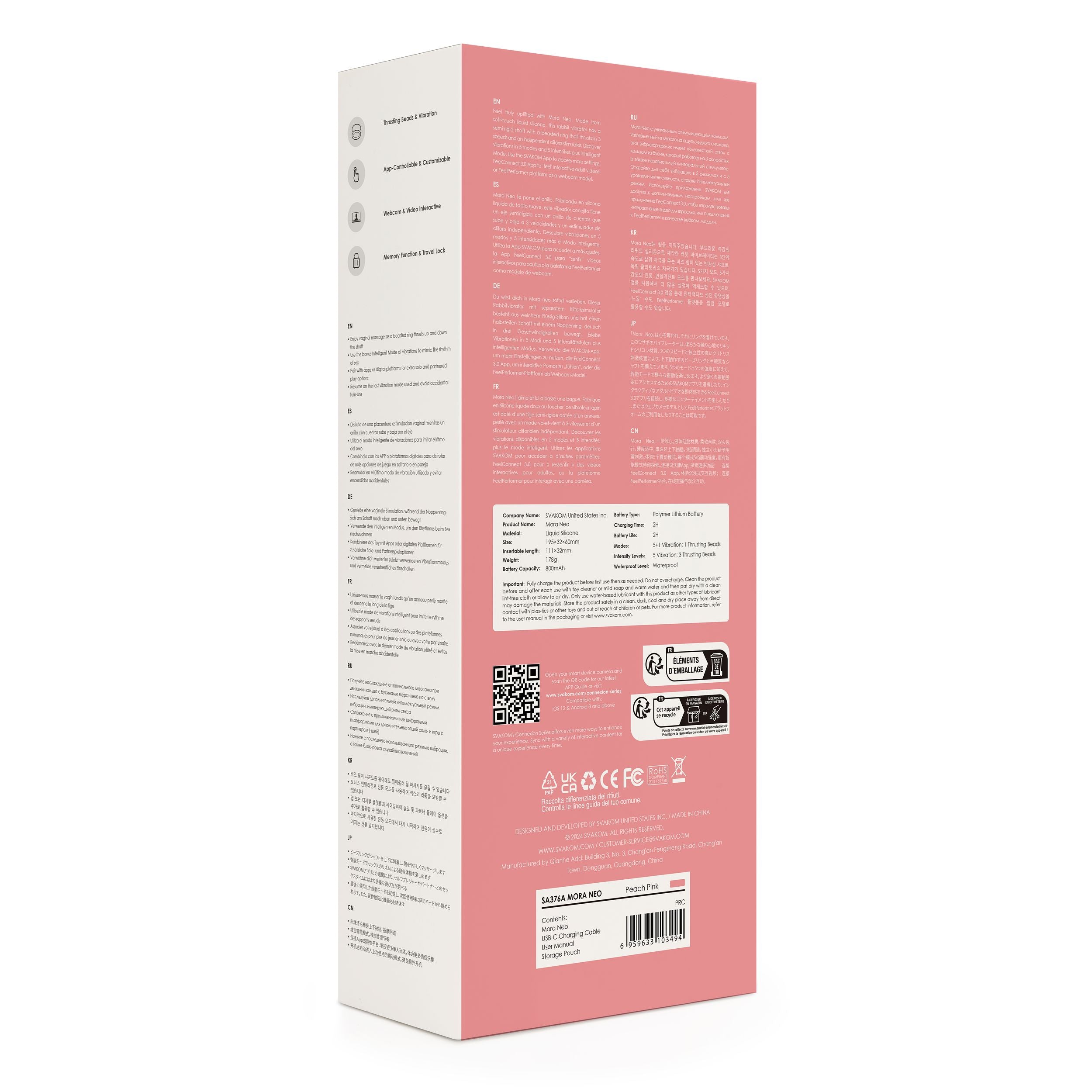 SVAKOM - Mora Neo Interactieve Stotende Vibrator - Peach