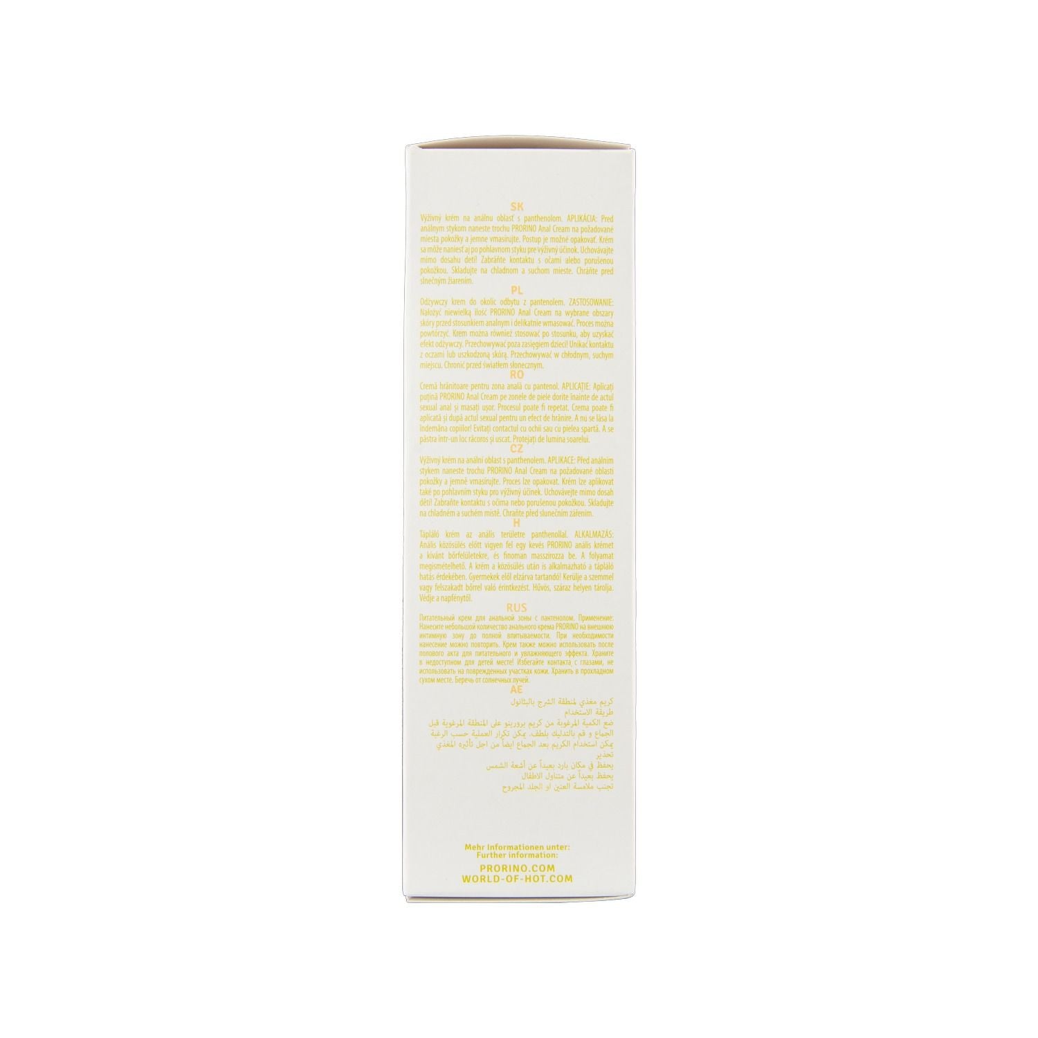 HOT - PRORINO Sensitive Anal Comfort Cream - 100 ml