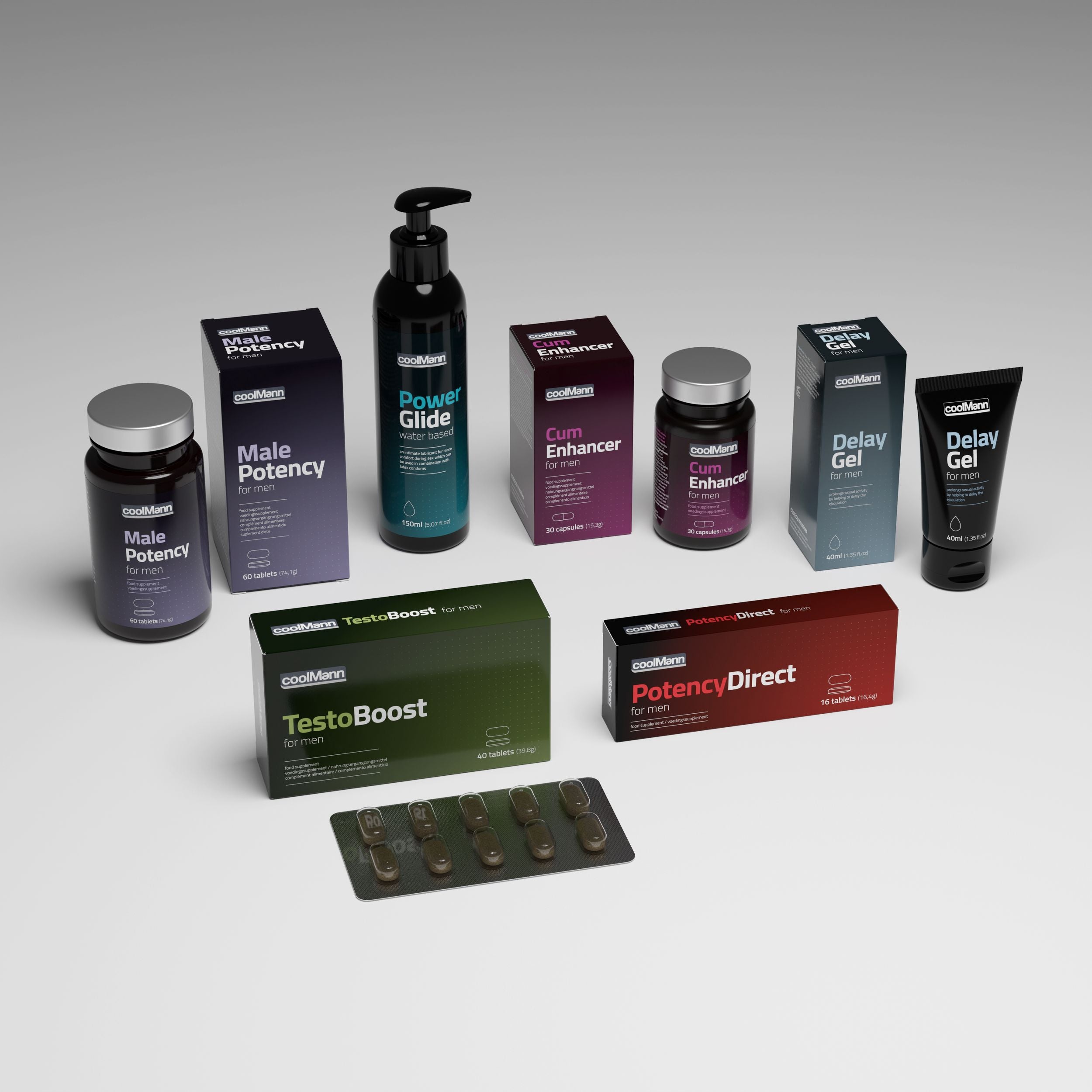 CoolMann - Power Glide Massageolie en Glijmiddel