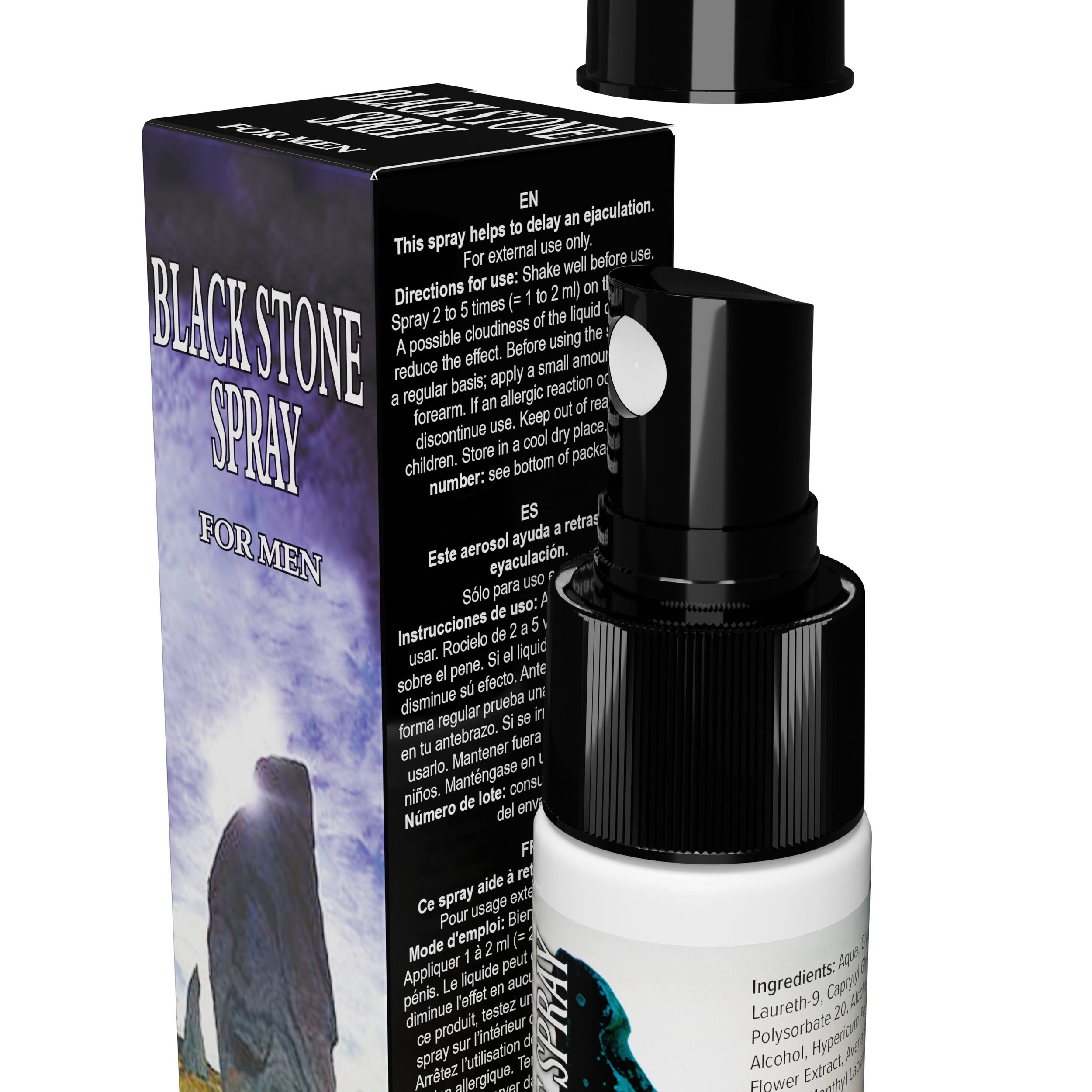 Orgasme Vertragende Spray - Zwarte Steen