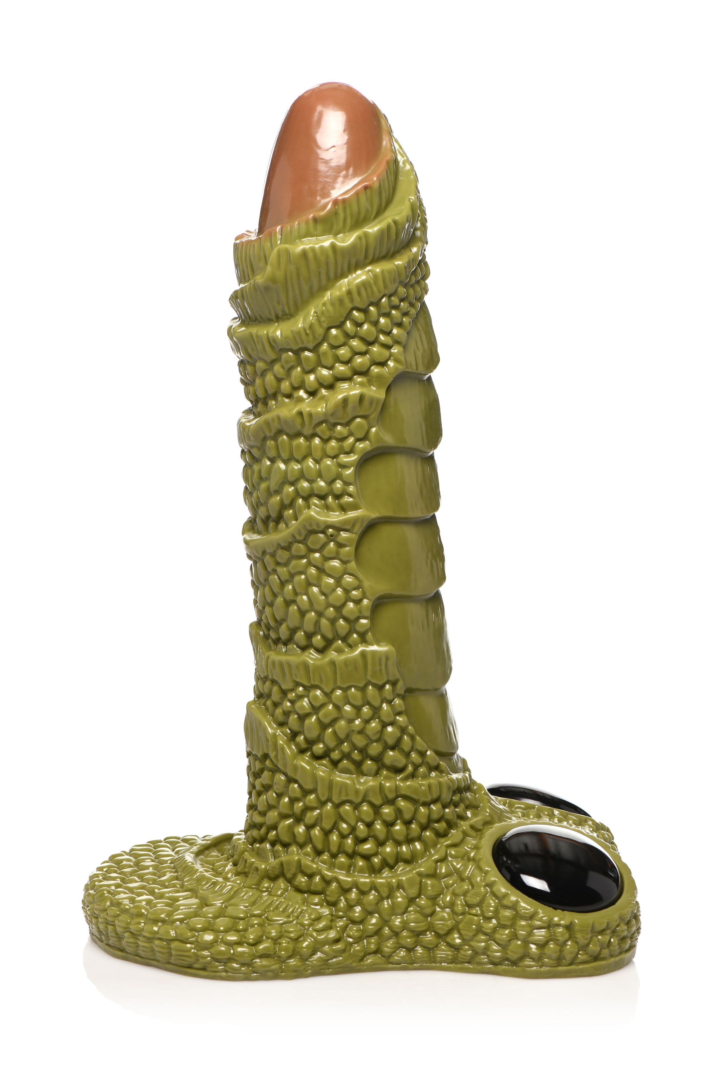 XR Brands - Reusachtig Geschubd Moerasmonster Dildo - Groen