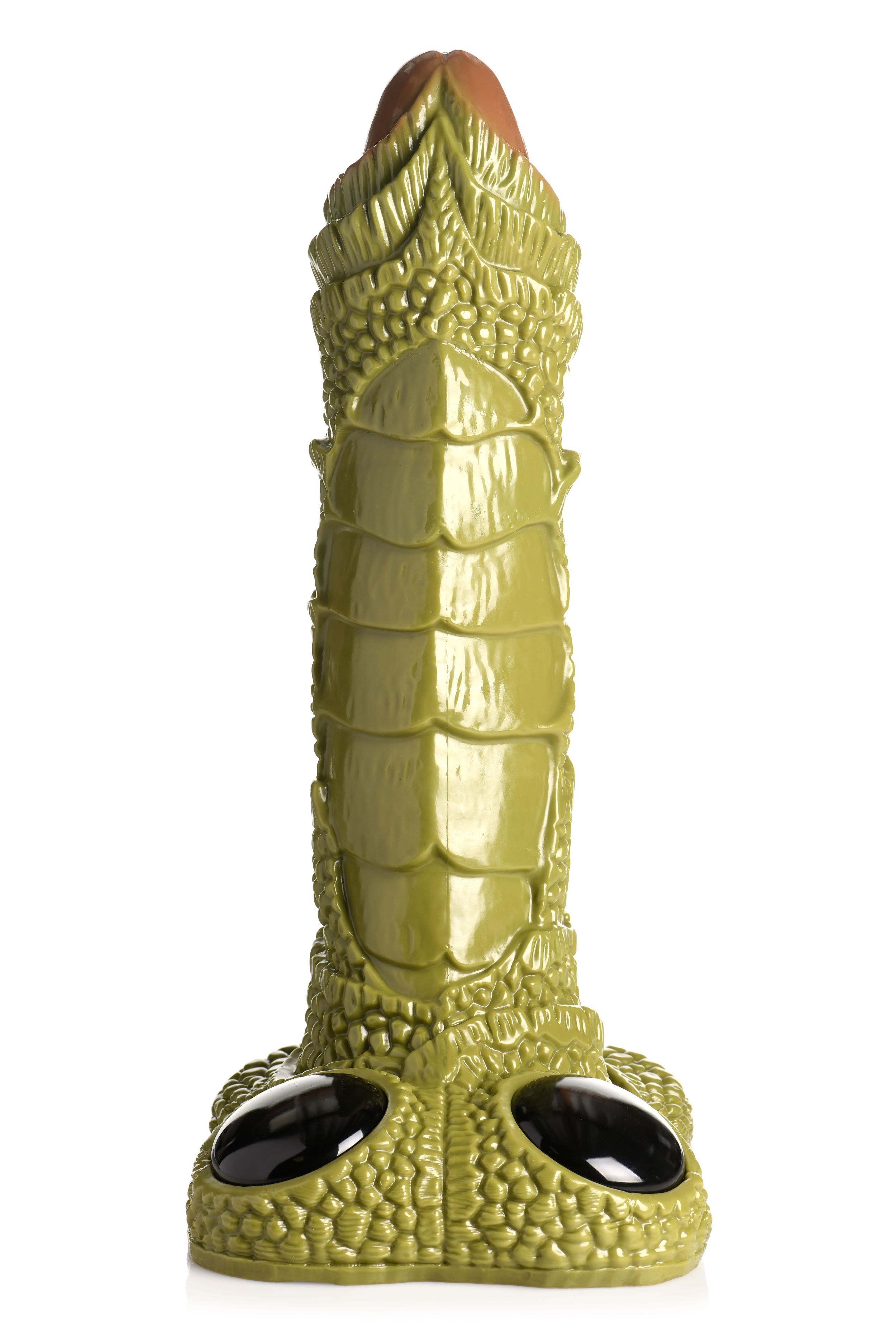 XR Brands - Reusachtig Geschubd Moerasmonster Dildo - Groen