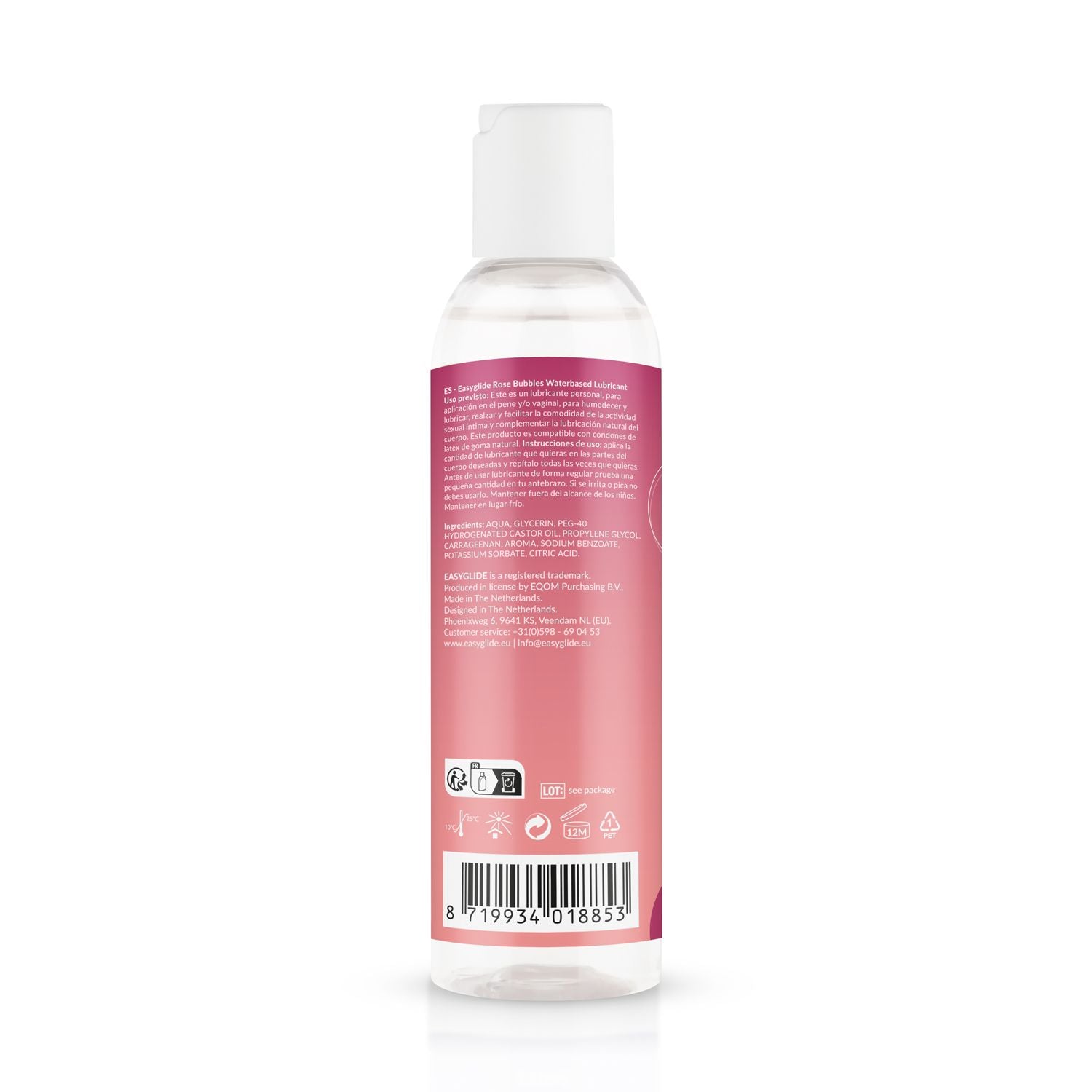 EasyGlide Rosé Bubbels Glijmiddel op Waterbasis - 150 ml