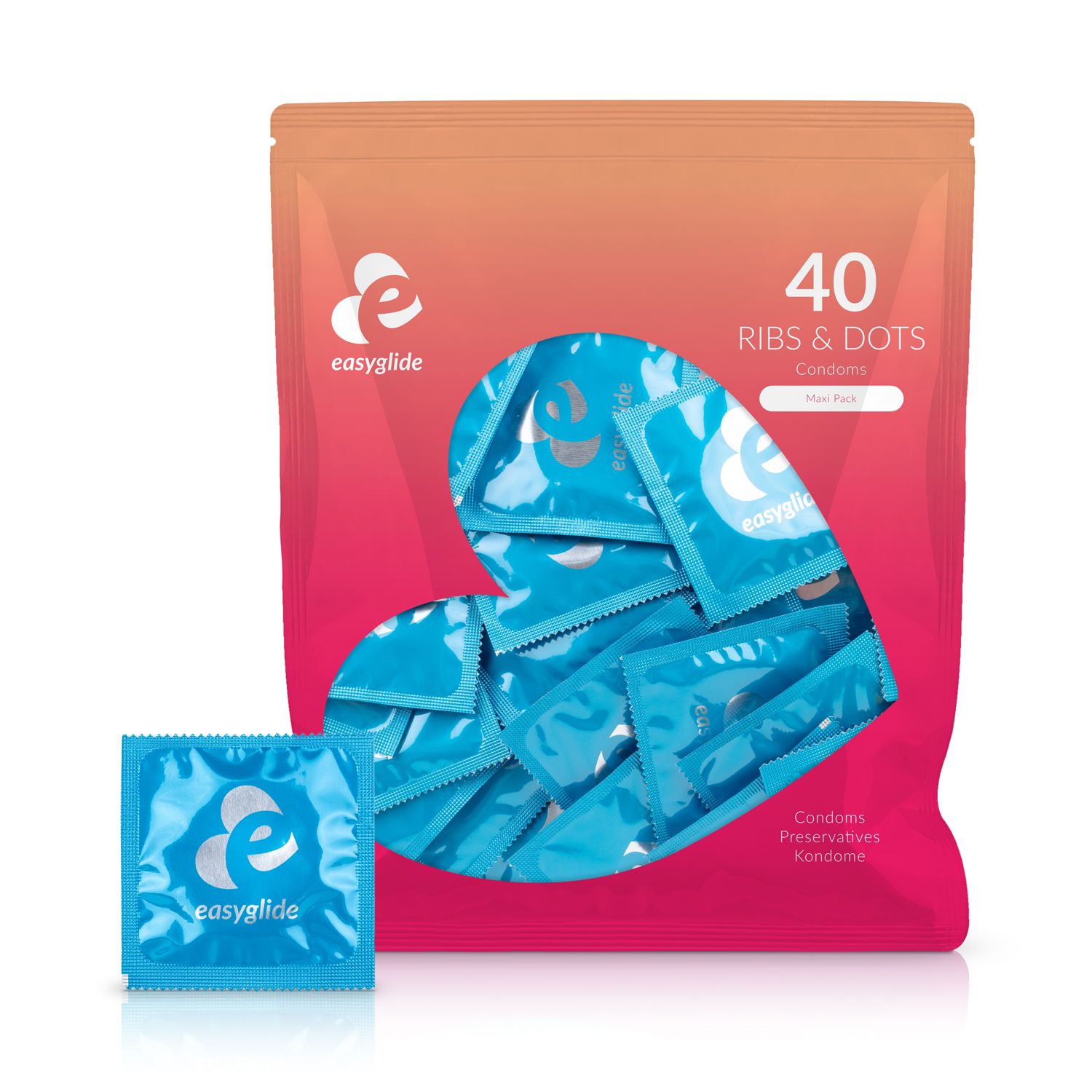 EasyGlide - Ribs en Dots Condooms - 40 stuks