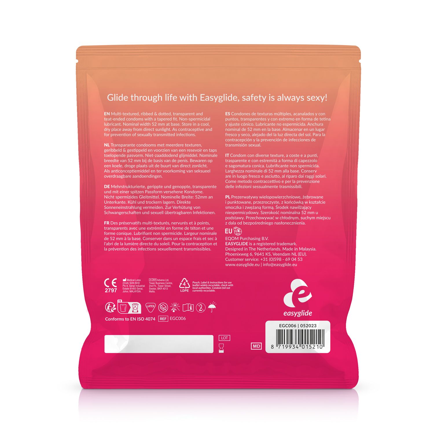 EasyGlide - Ribs en Dots Condooms - 40 stuks