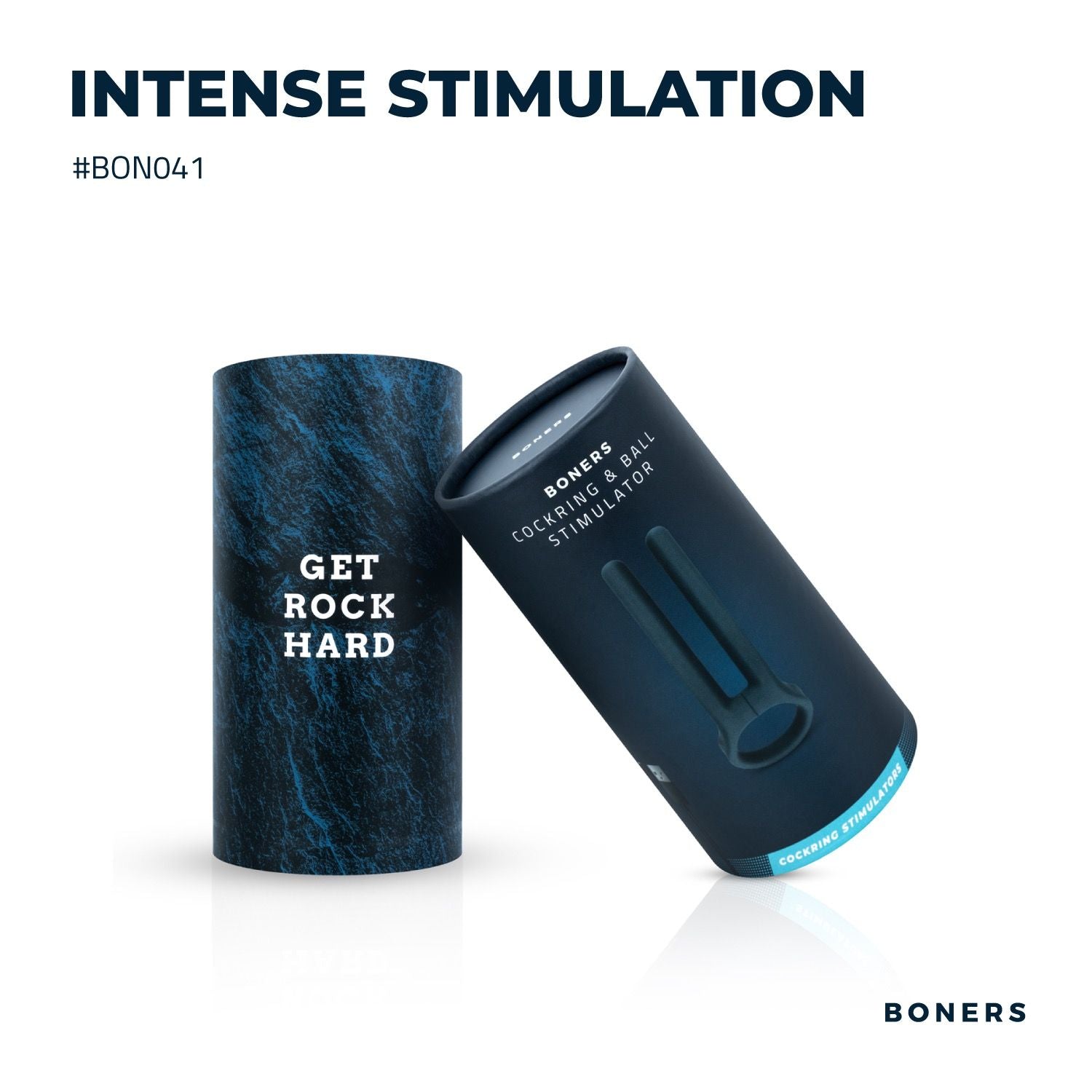 Boners Cockring &amp; Balstimulator - Blauw