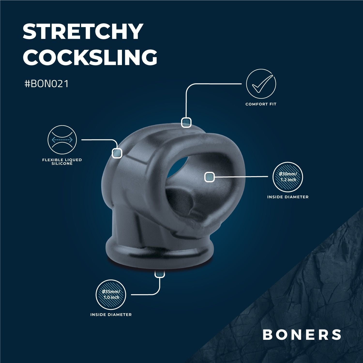 Boners vloeibare siliconen 2 in 1 ballenstretcher