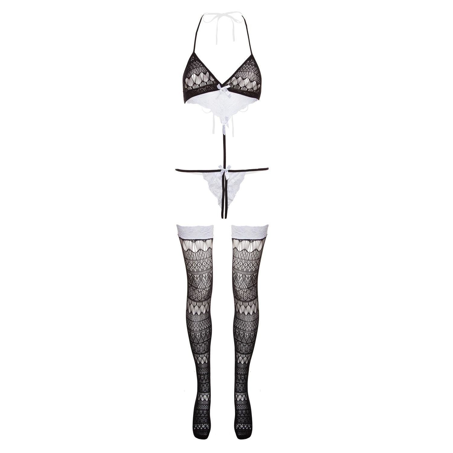 Kruisloze Play Body-Set Izabel - zwart