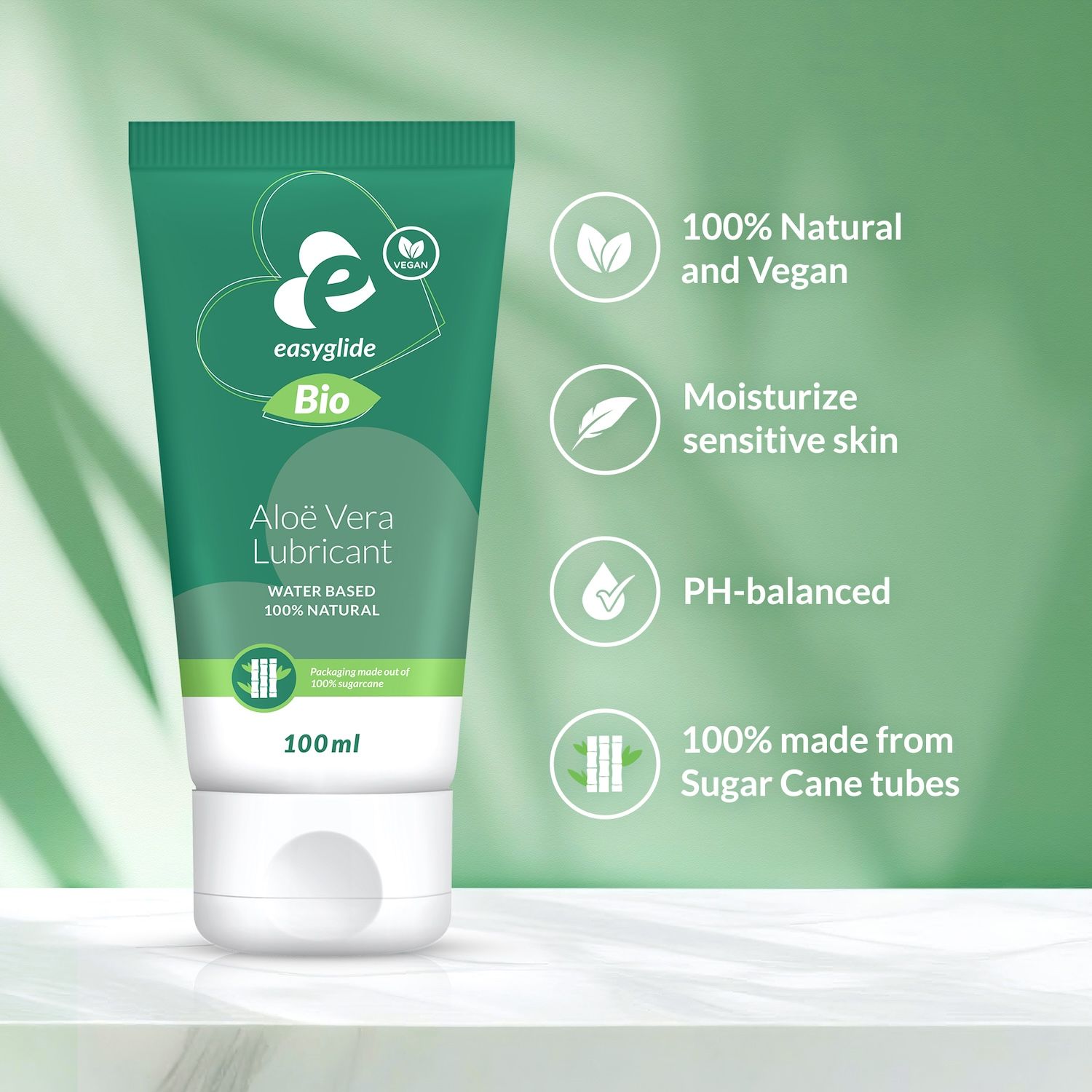 EasyGlide - Bio &amp; Natuurlijk Glijmiddel op Waterbasis Aloë vera - 100 ml