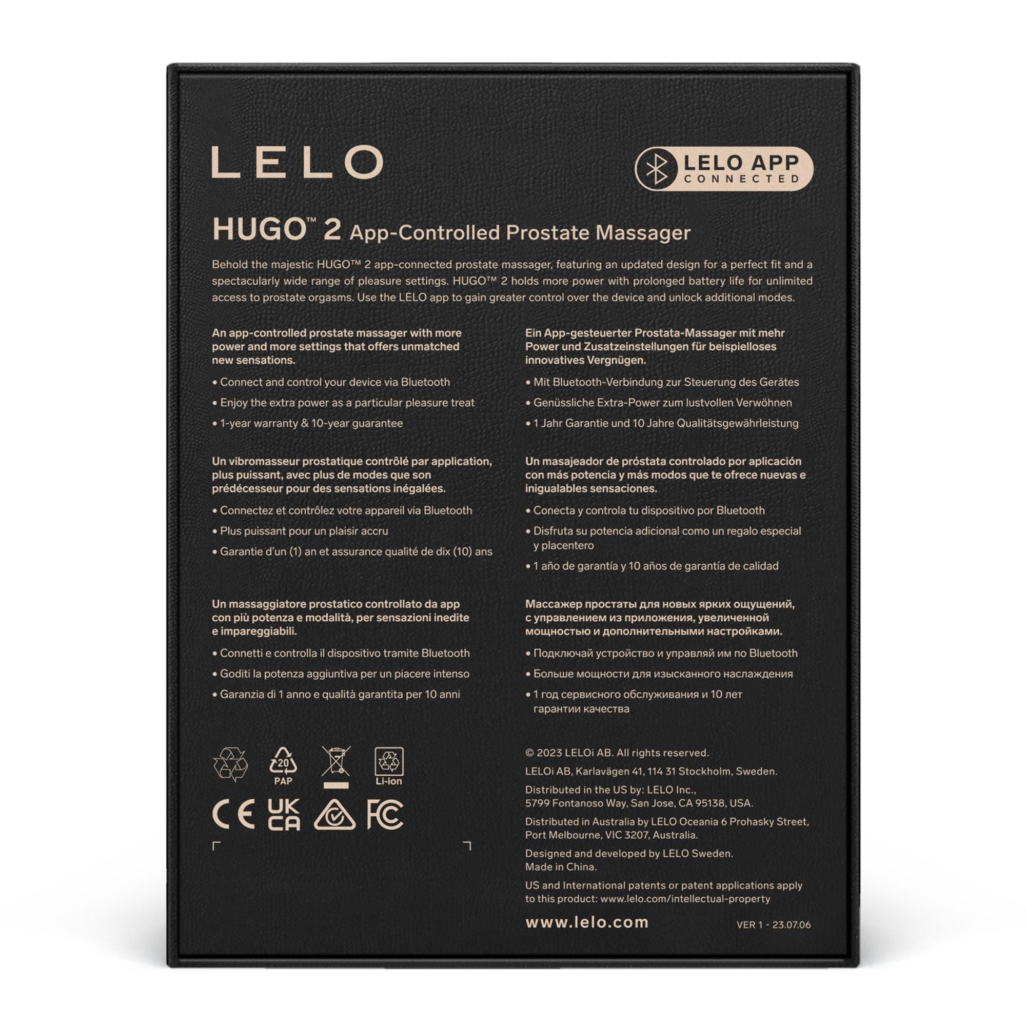 LELO – HUGO 2 Prostaat Massager – Zwart