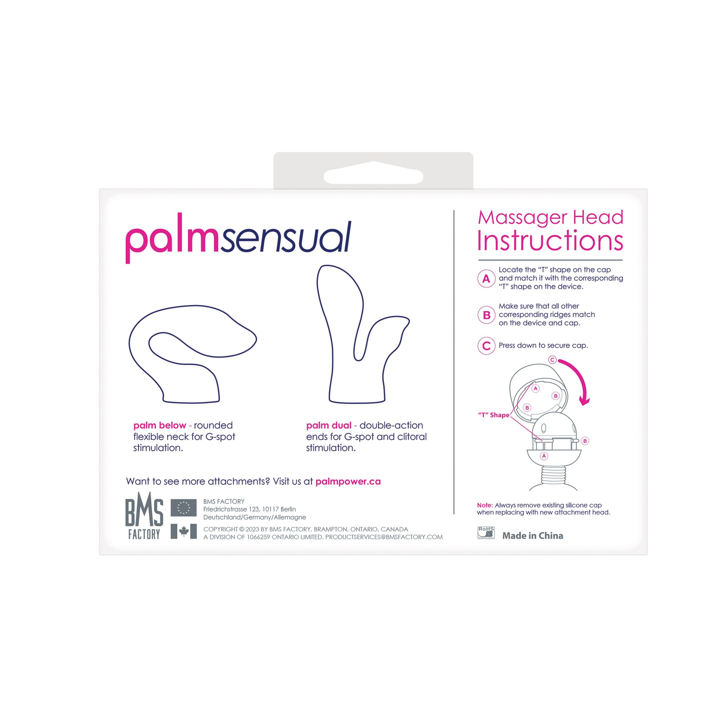 PalmPower - Wand Massager Opzetstukken PalmSensual Blauw