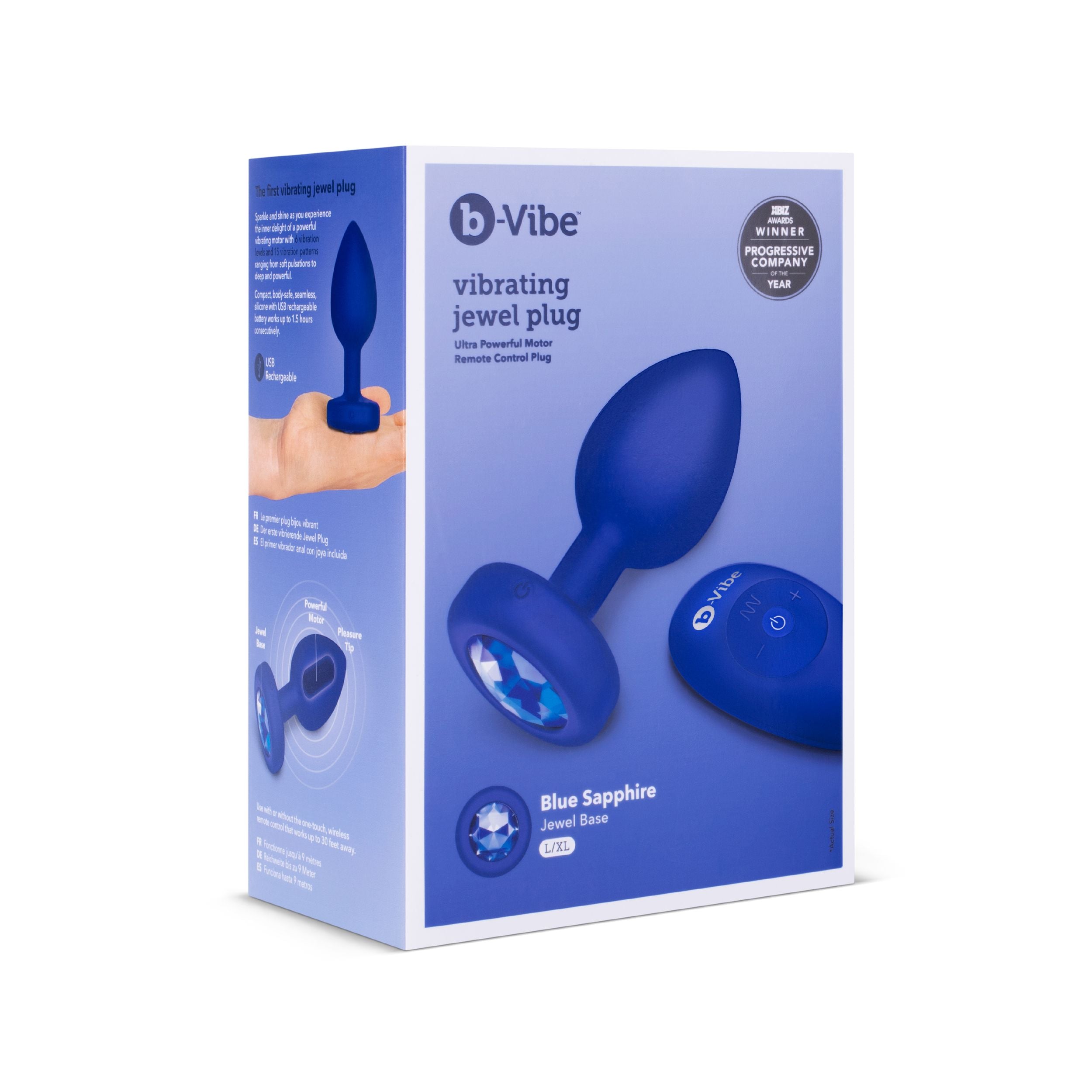 B-Vibe - Vibrerende Juwelen Plug L/XL Navy