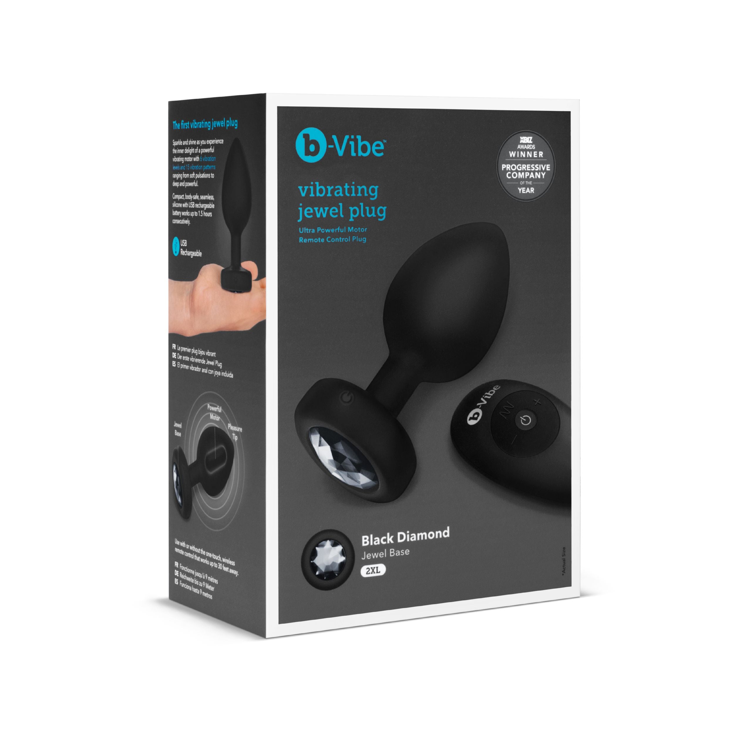 B-Vibe - Vibrerende Juwelen Plug XXL Black