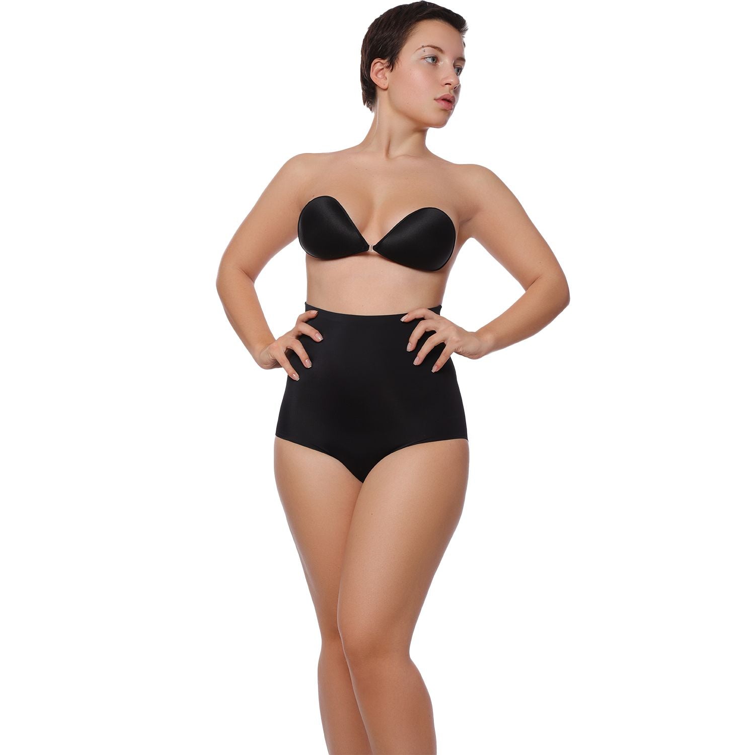 Bye Bra - Slip met Vulling Hoge Taille Black L