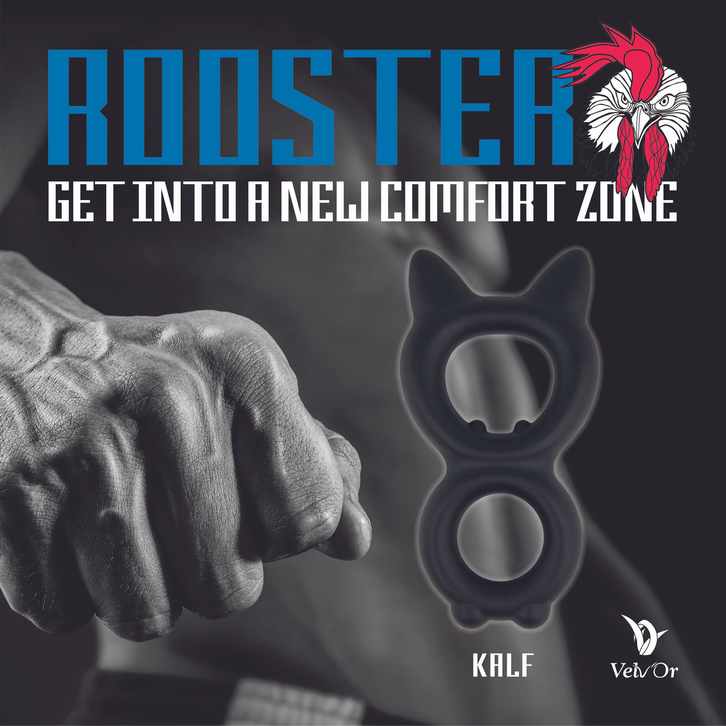 Velv'Or - Rooster Kalf Cat Shaped Cock Ring Design