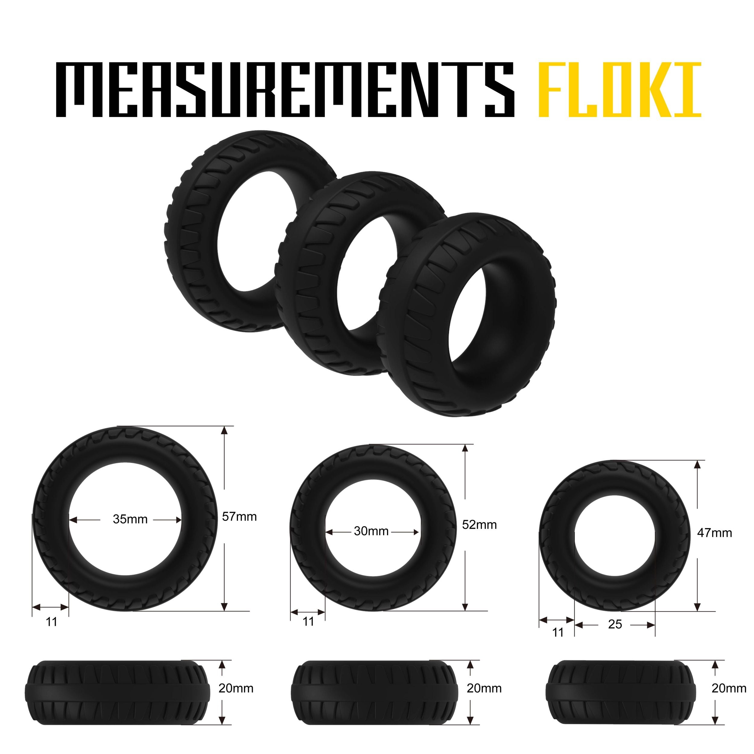 Velv'Or - Rooster Floki Pack Set of Sturdy Looking Cock Rings