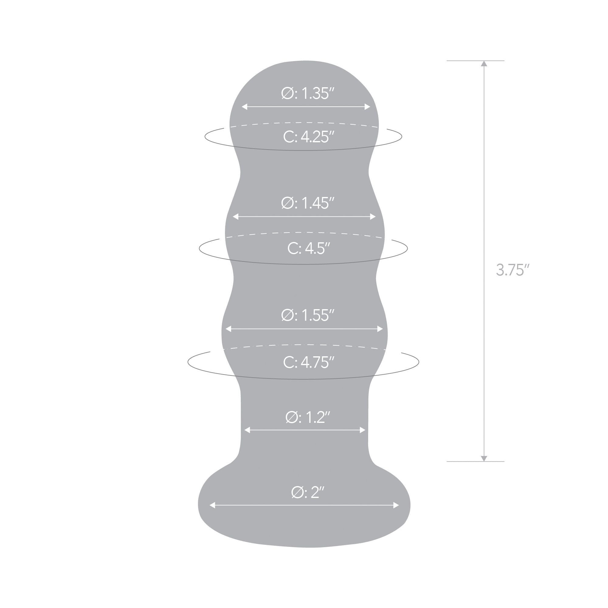 Glas - Rechargeable Remote Controlled  Vibrating Beaded Buttplug