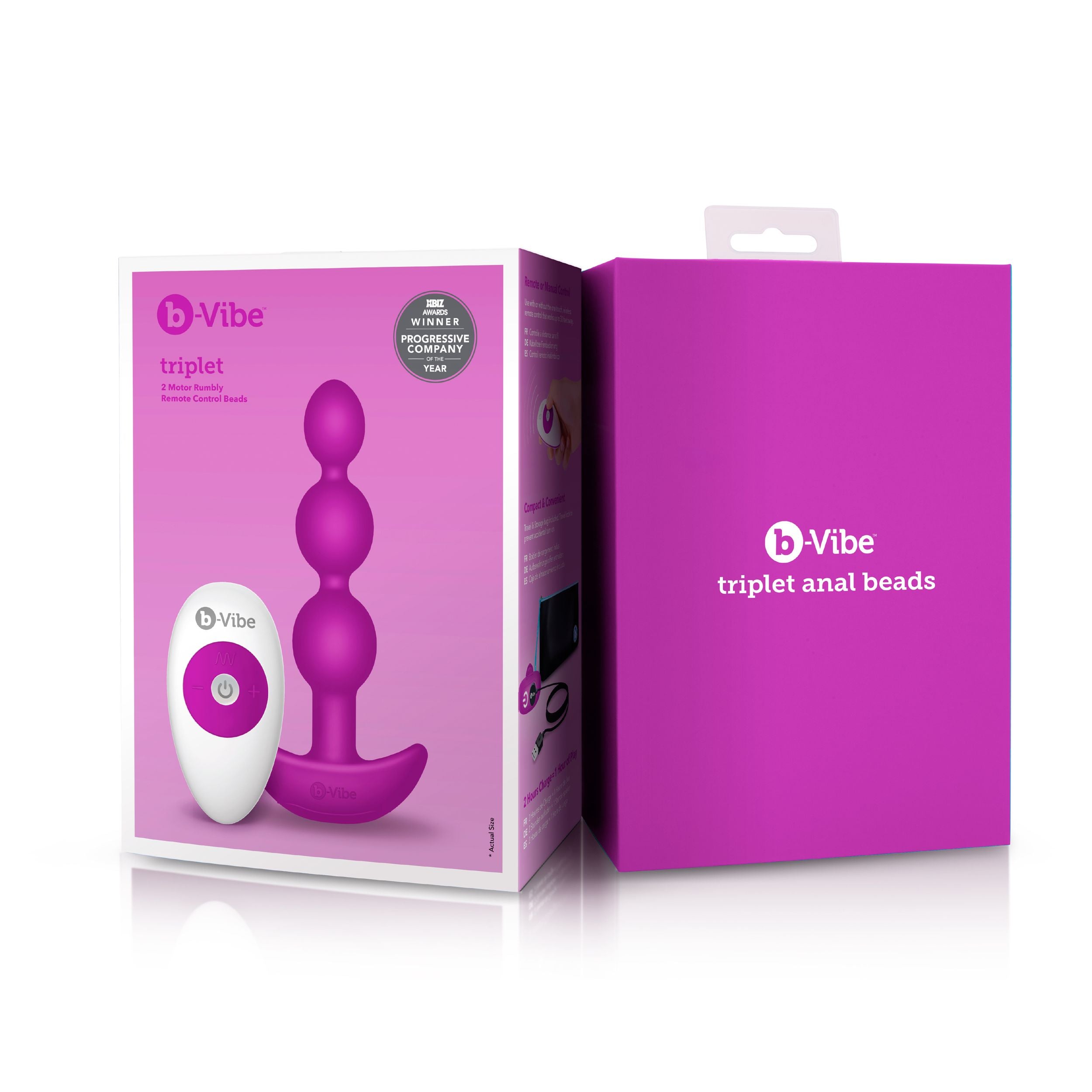 B-Vibe - Triplet Anale Kralen Fuchsia
