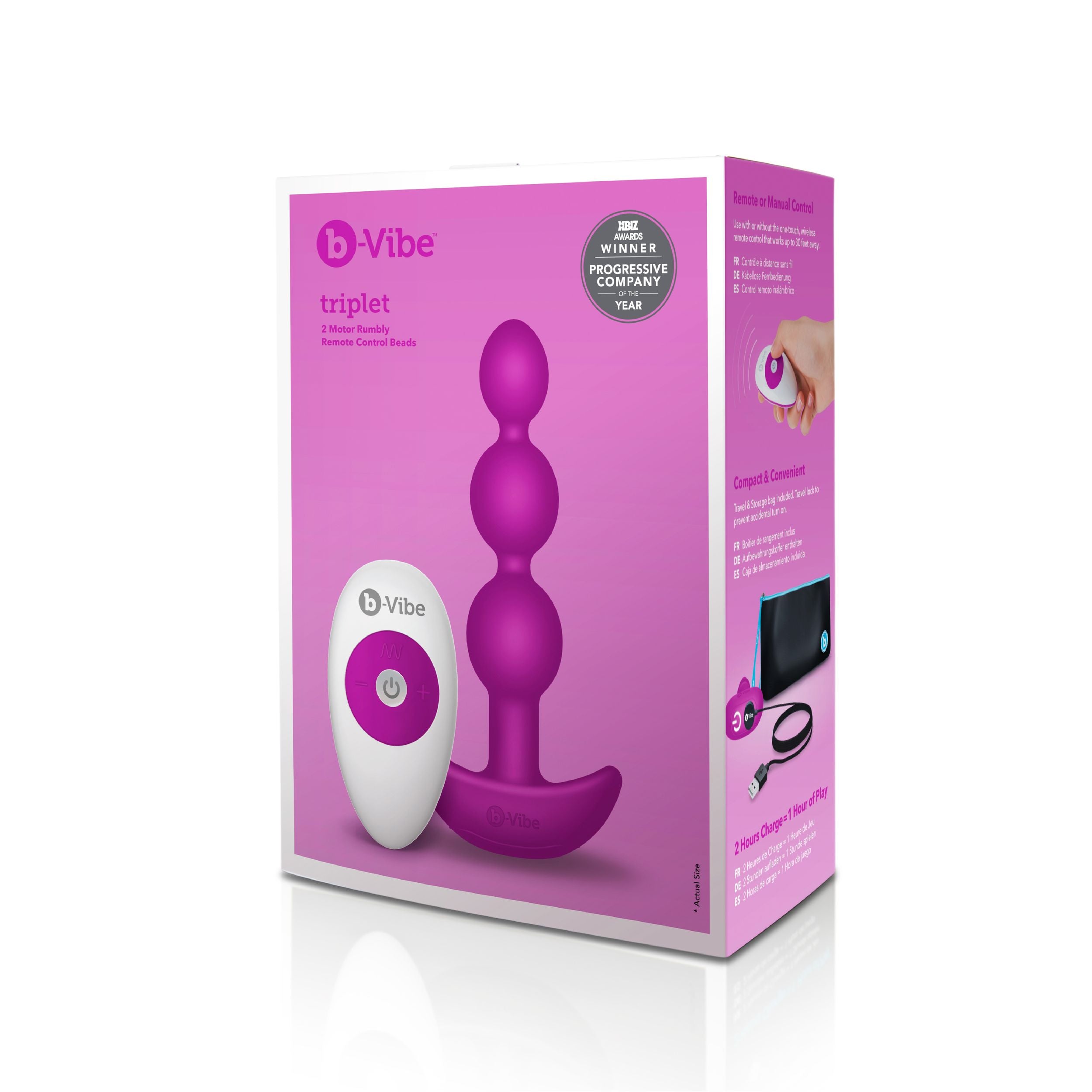 B-Vibe - Triplet Anale Kralen Fuchsia